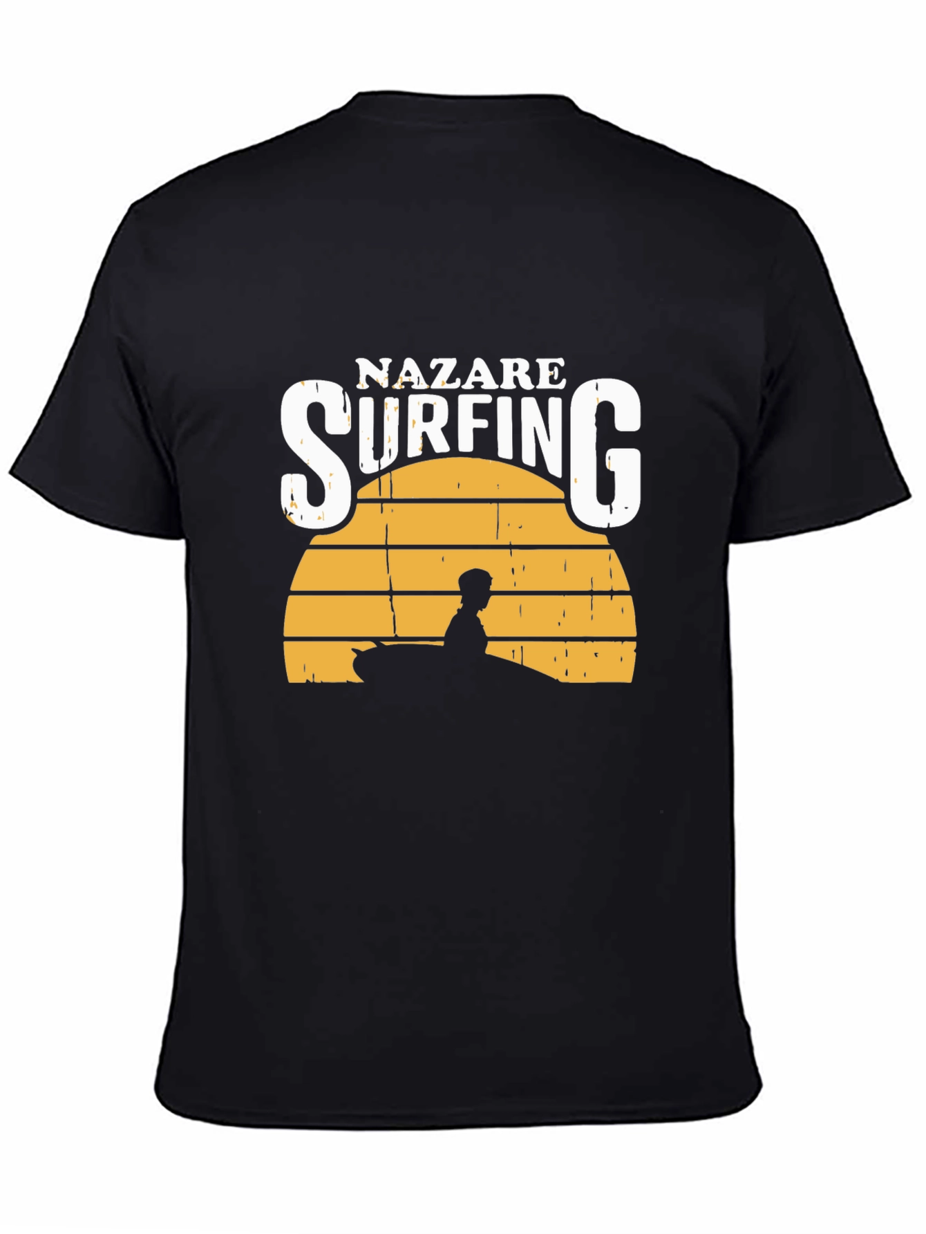 Nazare Surfing T-Shirt - Sunset Design