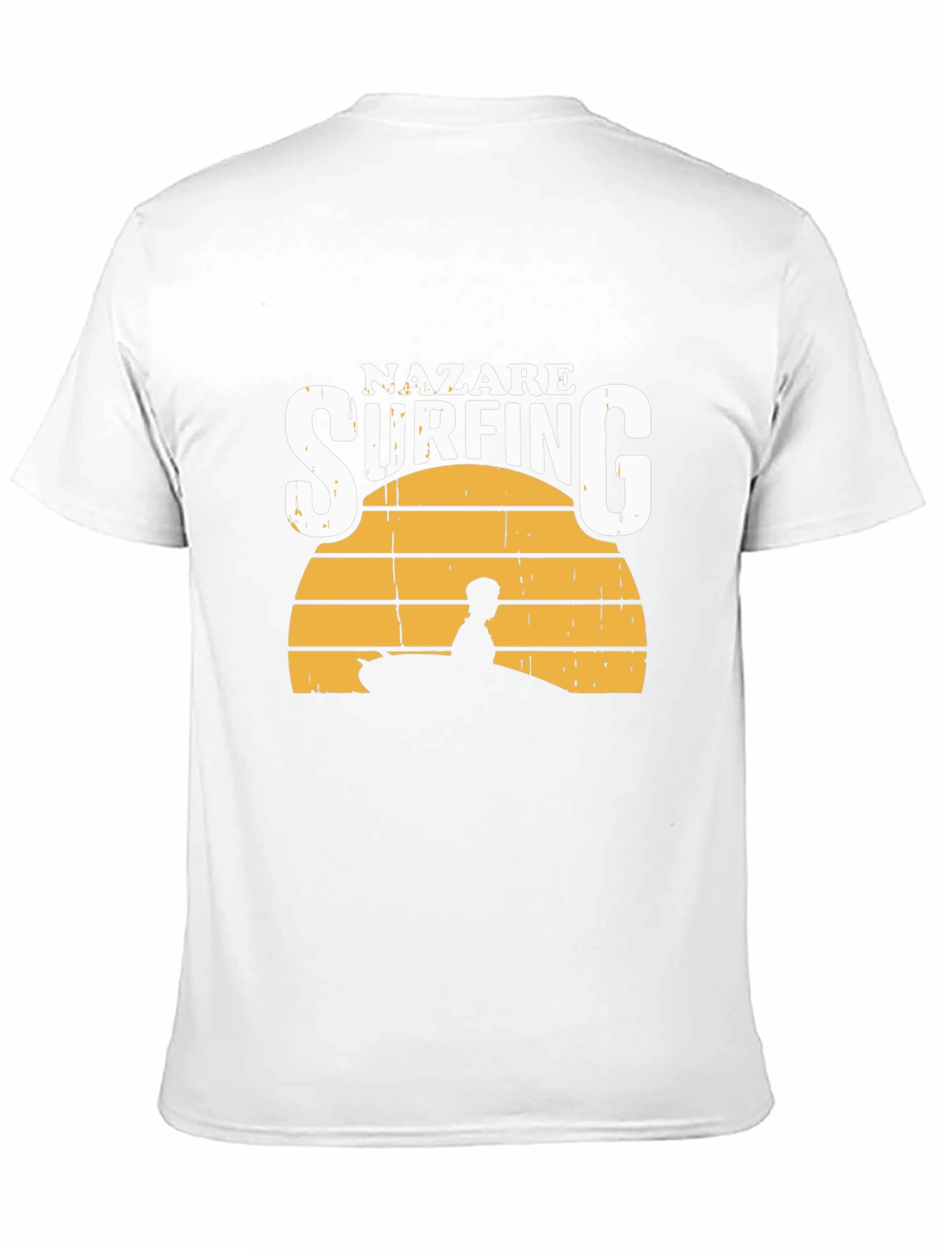 Nazare Surfing T-Shirt - Sunset Design