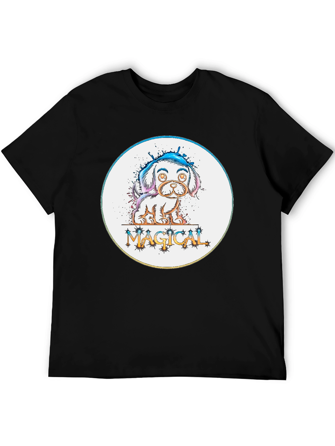 Magical Puppy Graphic Tee - Cute Dog Lover T-Shirt