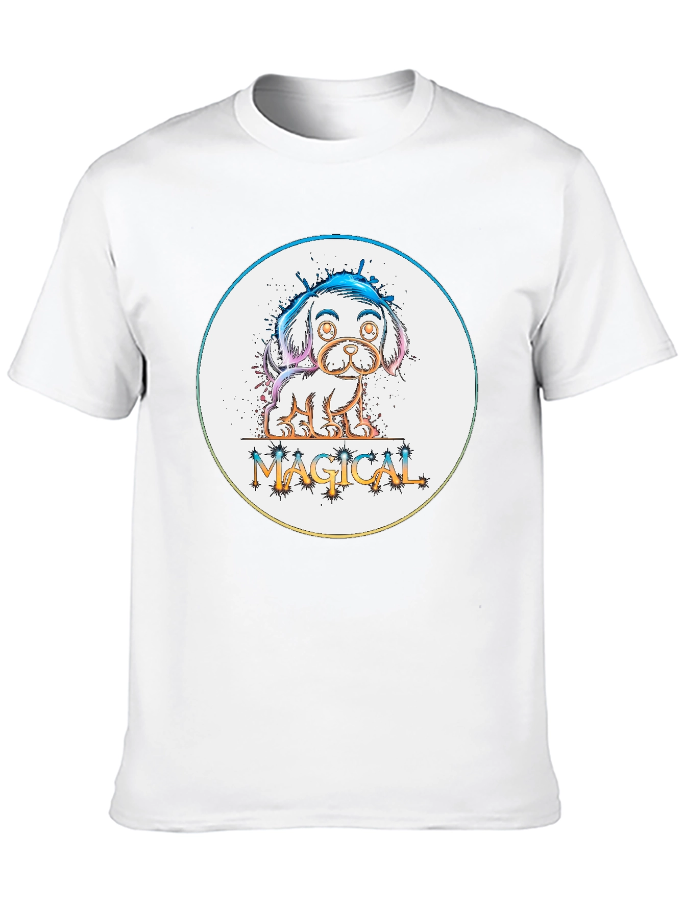 Magical Puppy Graphic Tee - Cute Dog Lover T-Shirt