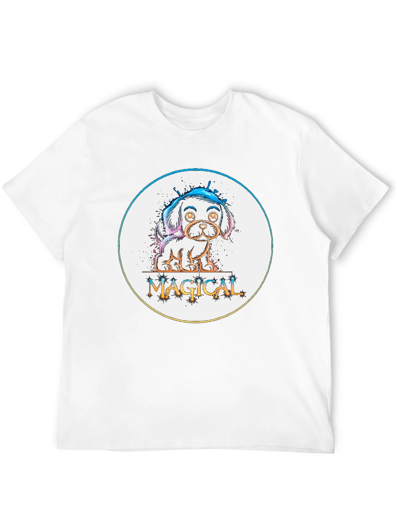 Magical Puppy Graphic Tee - Cute Dog Lover T-Shirt