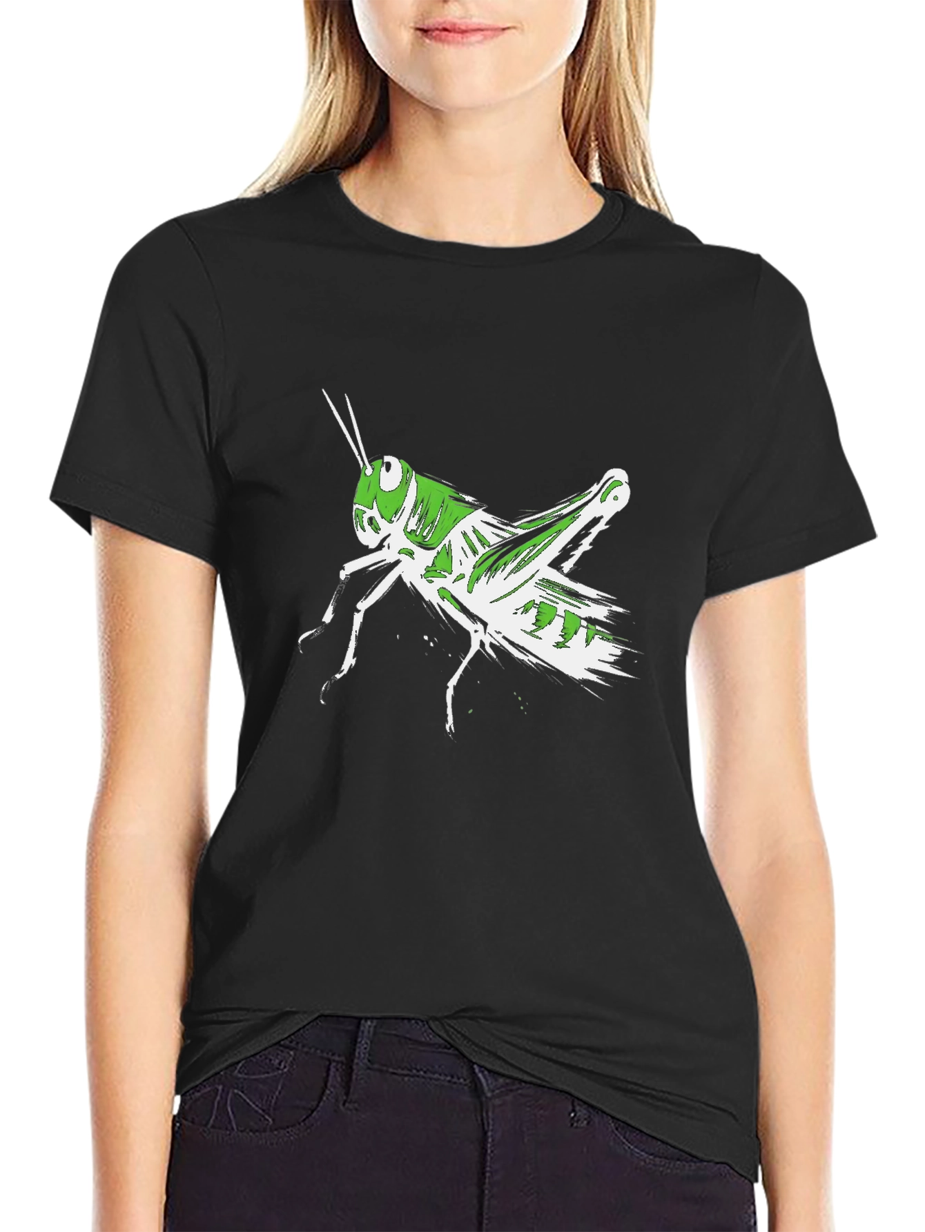 Grasshopper Graphic Black T-Shirt