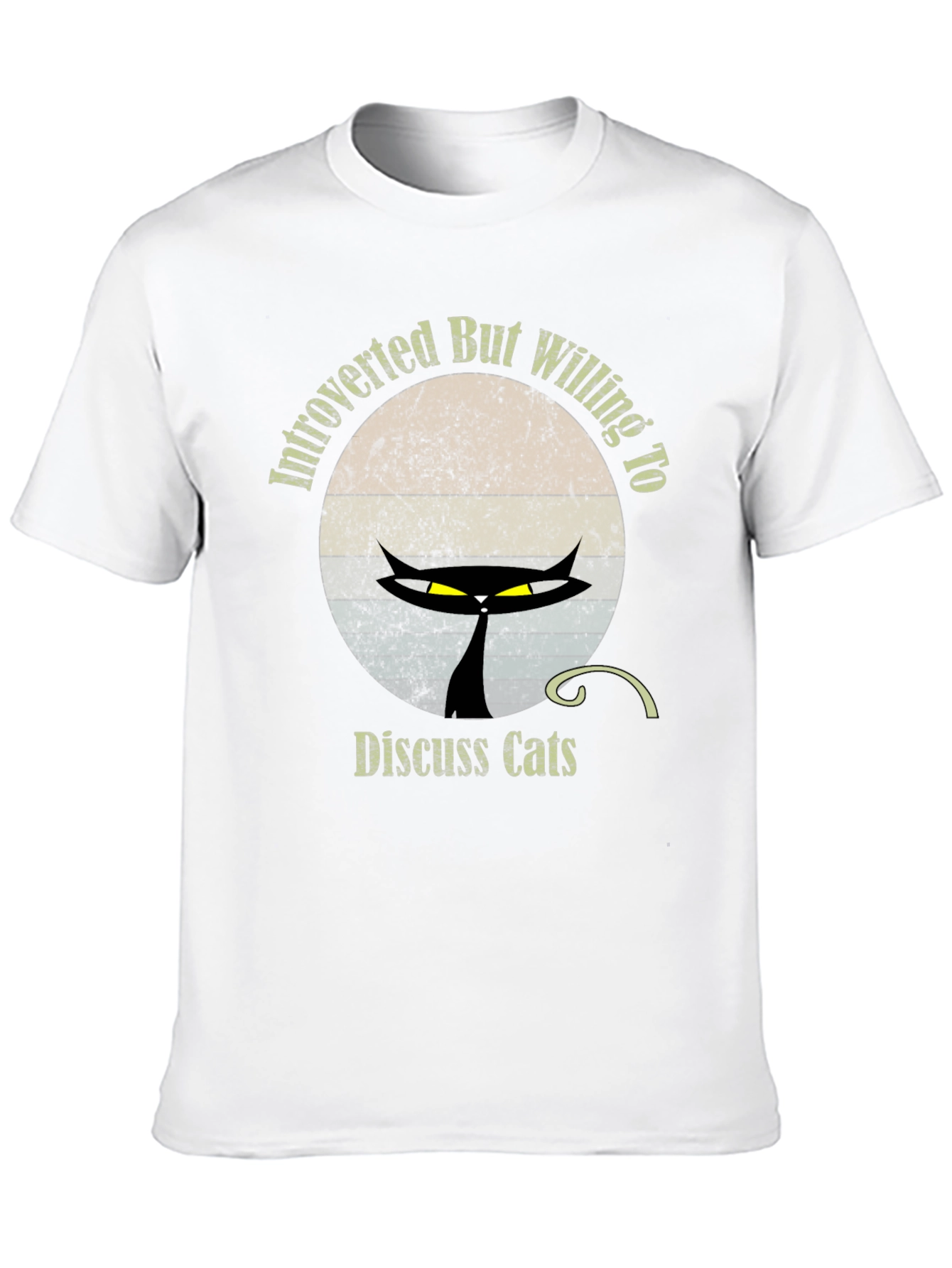 Introverted Cat Lover Tee - Discuss Cats T-Shirt