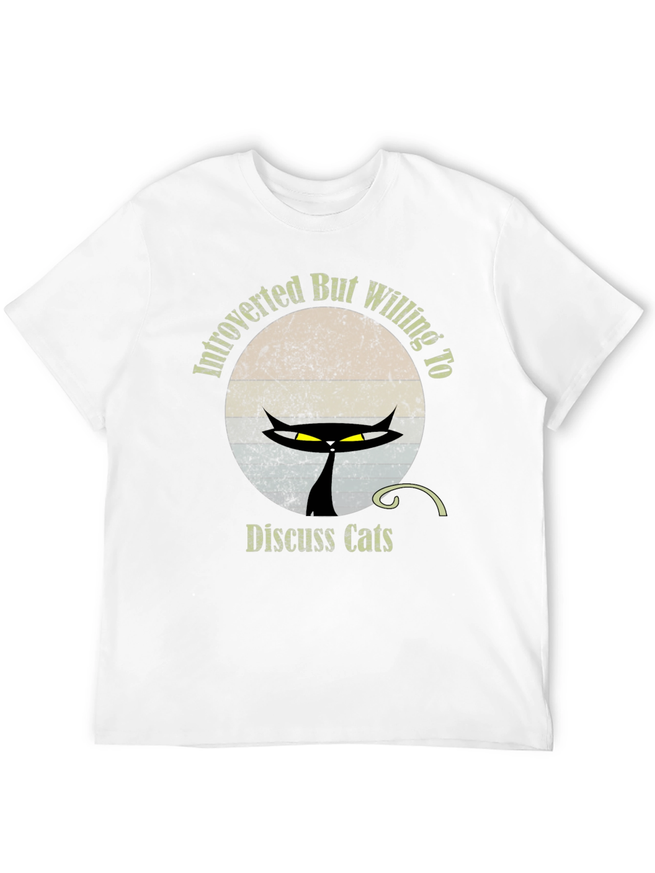 Introverted Cat Lover Tee - Discuss Cats T-Shirt