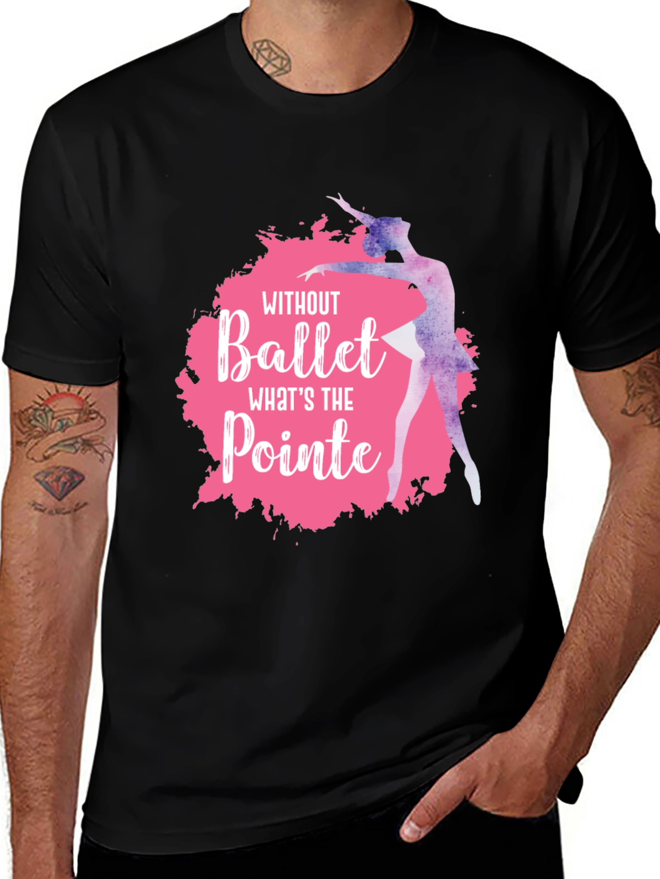 Ballet Pointe Graphic T-Shirt - Black