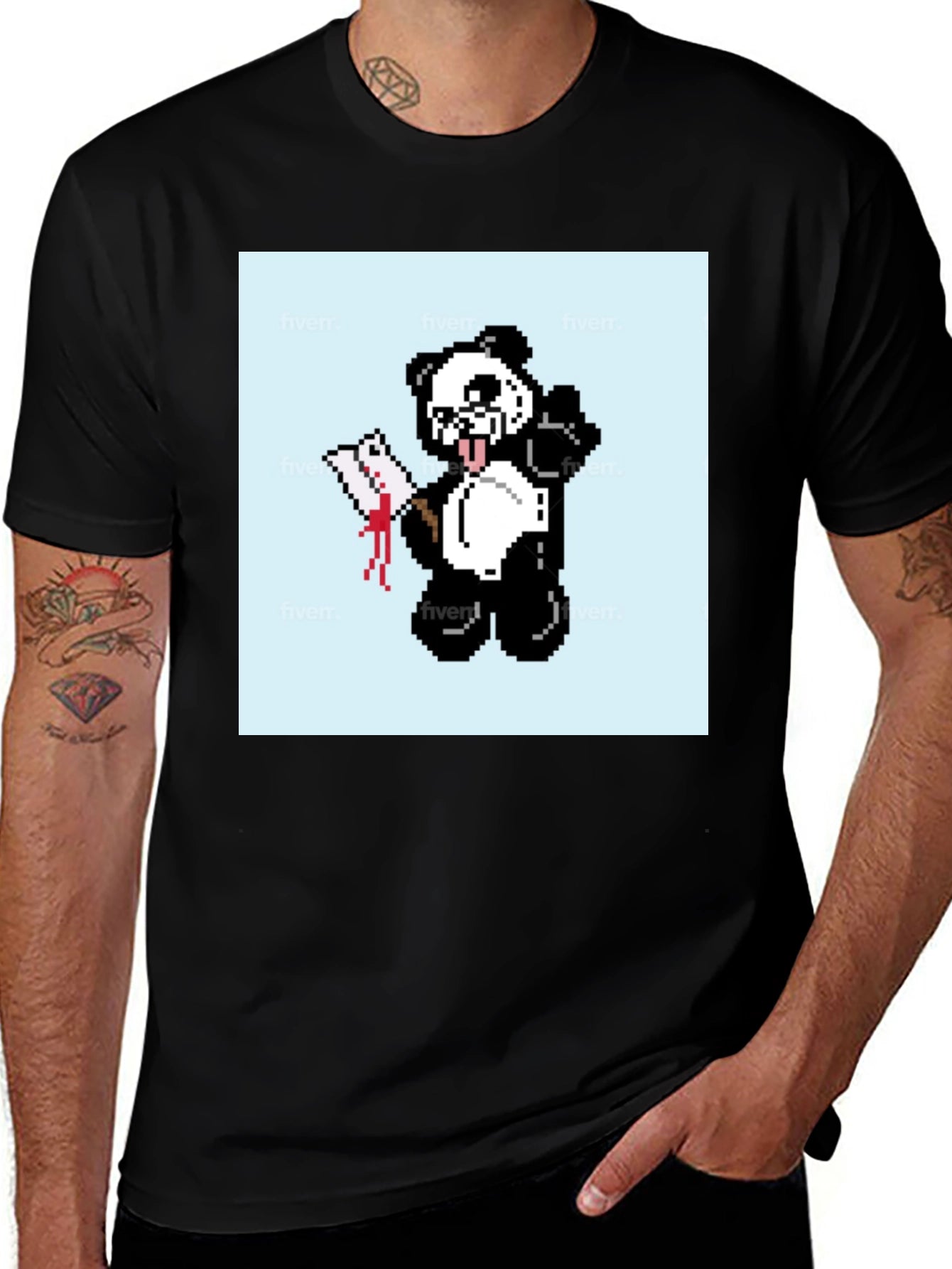 Pixel Panda T-Shirt - Graphic Tee