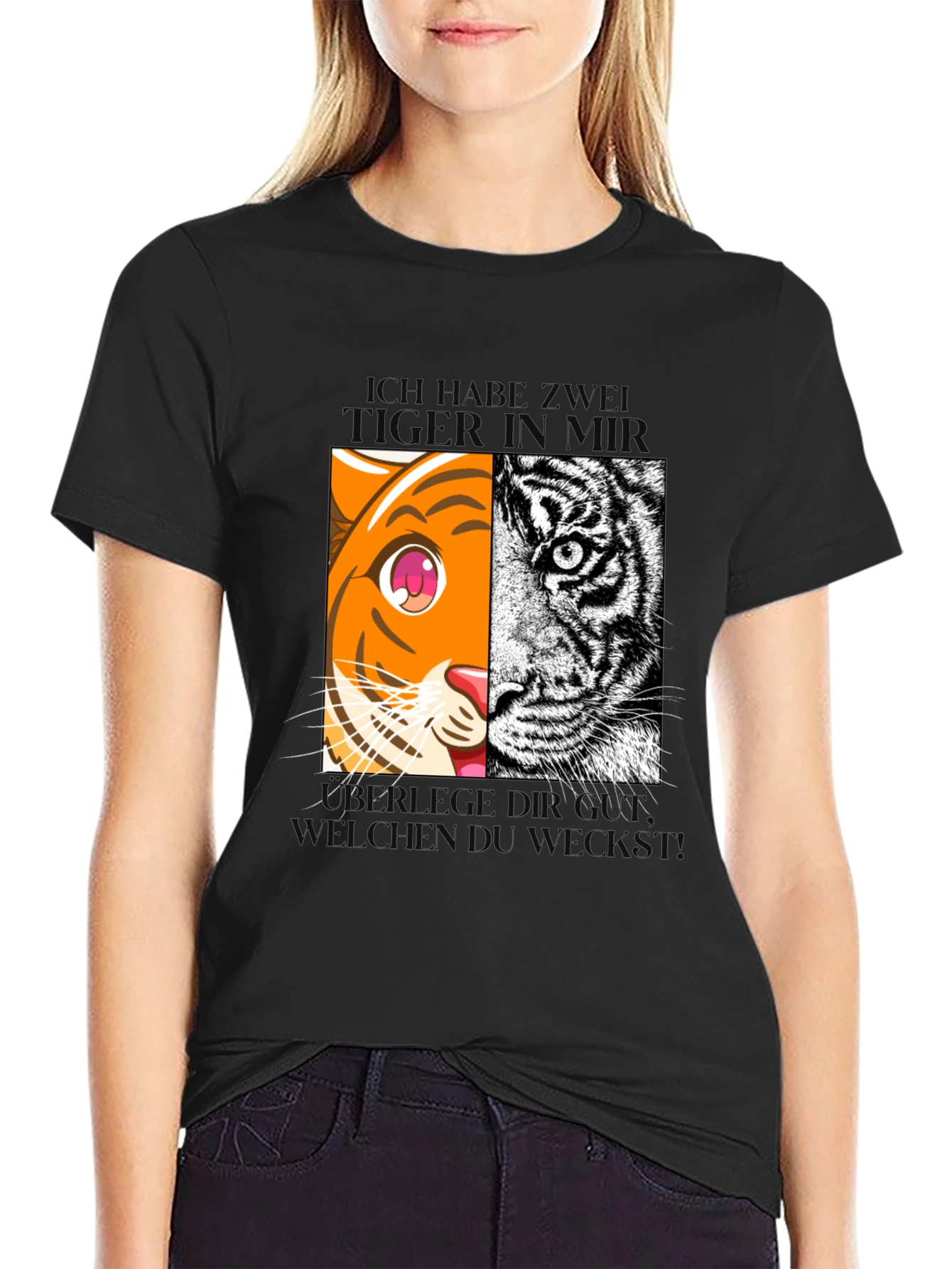 Tiger Face Graphic Tee - Unique Animal Lover T-Shirt