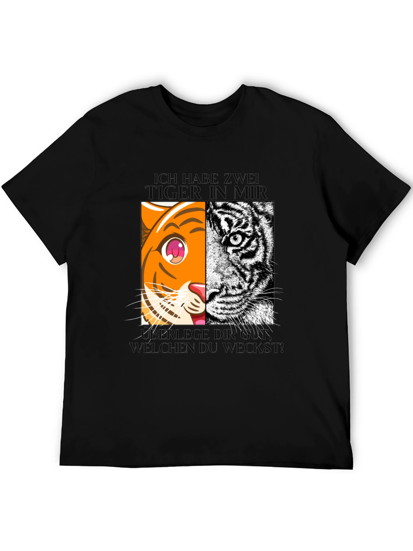 Tiger Face Graphic Tee - Unique Animal Lover T-Shirt