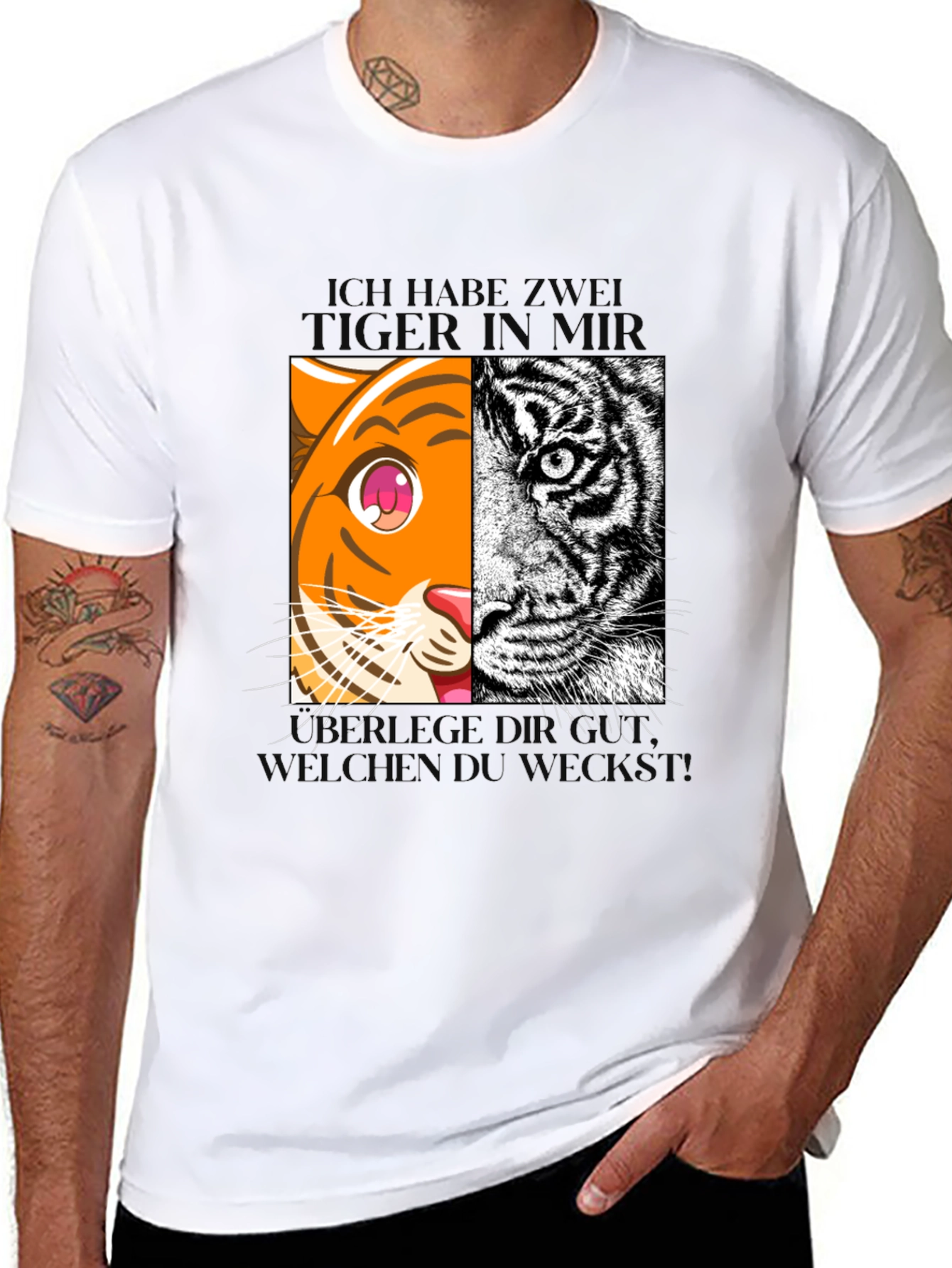 Tiger Face Graphic Tee - Unique Animal Lover T-Shirt