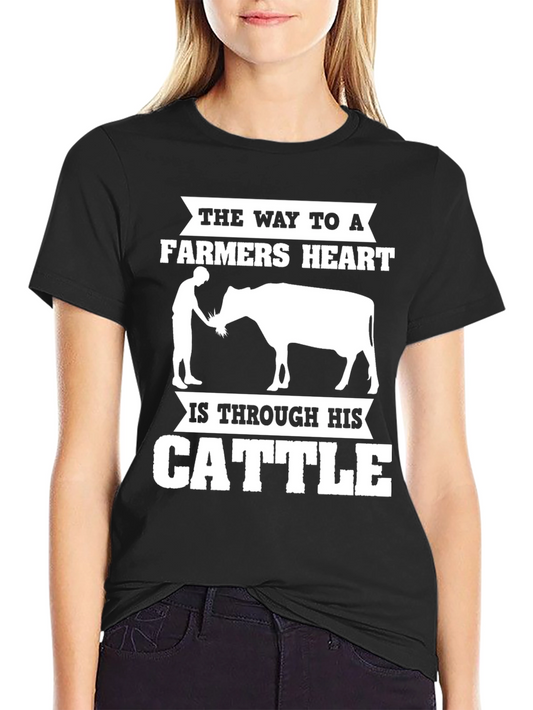 Farmers Heart Cattle T-Shirt