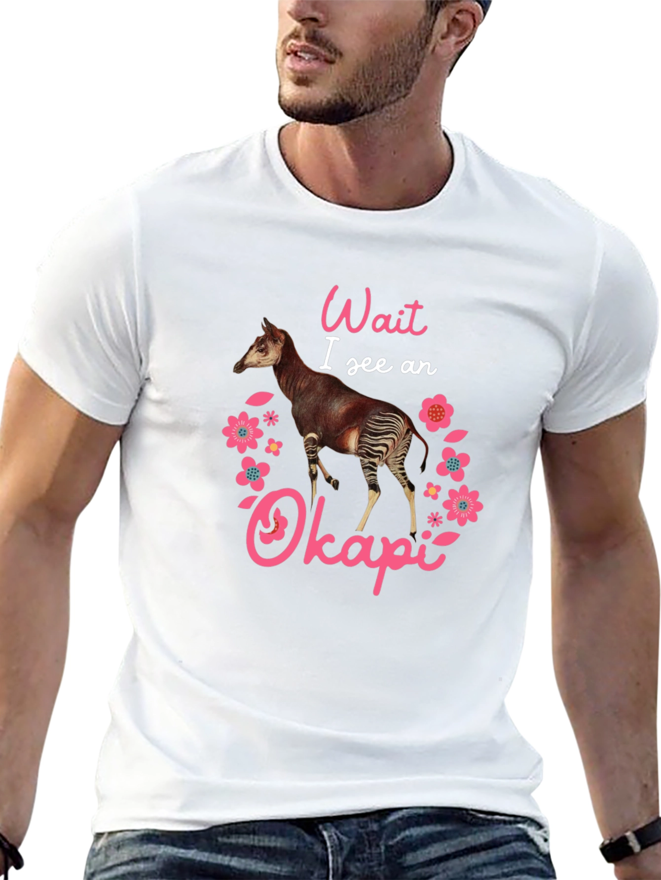 Okapi Animal Graphic Tee - Fun & Unique Design