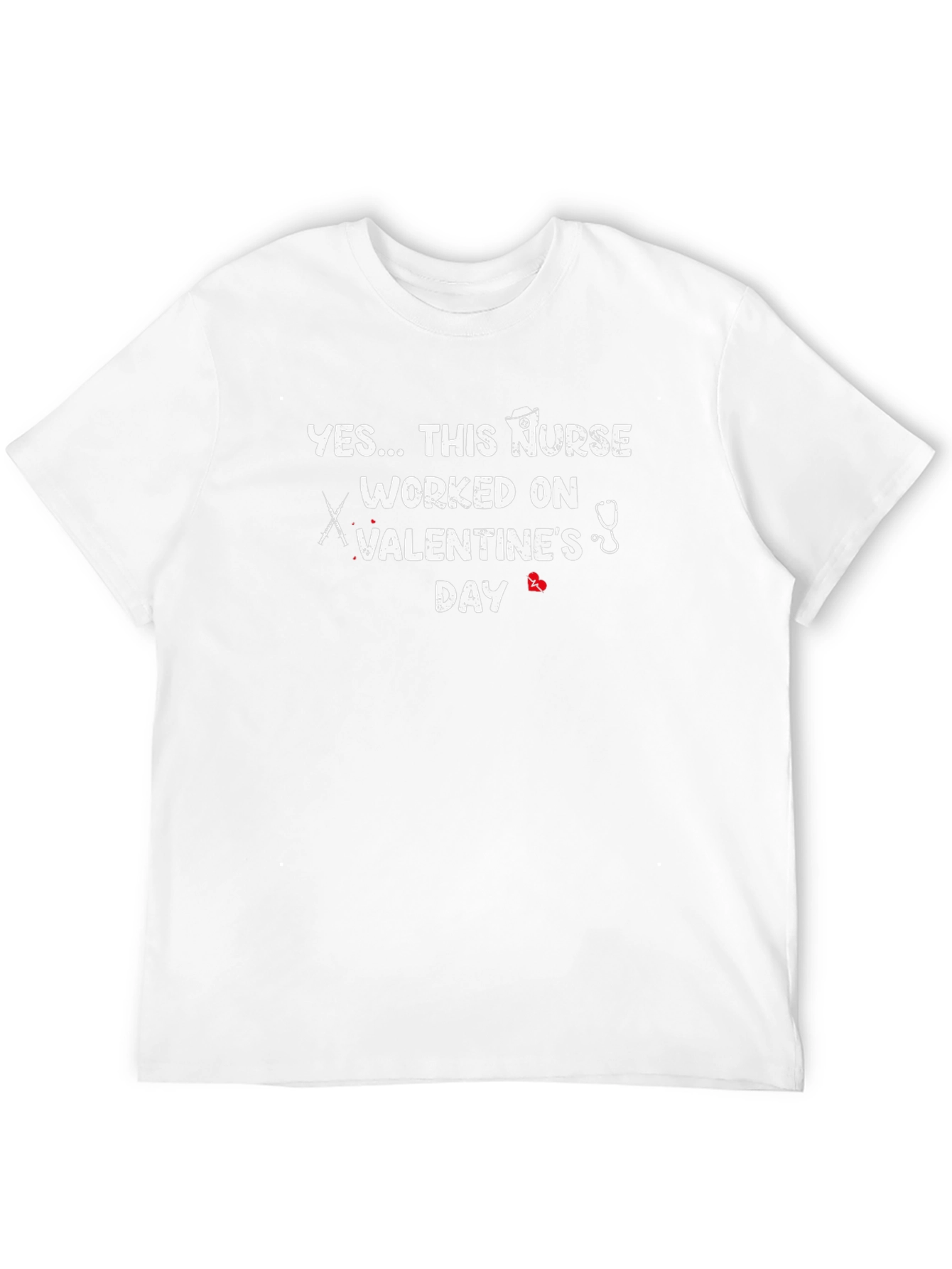 Nurse Valentines Day Black T-Shirt