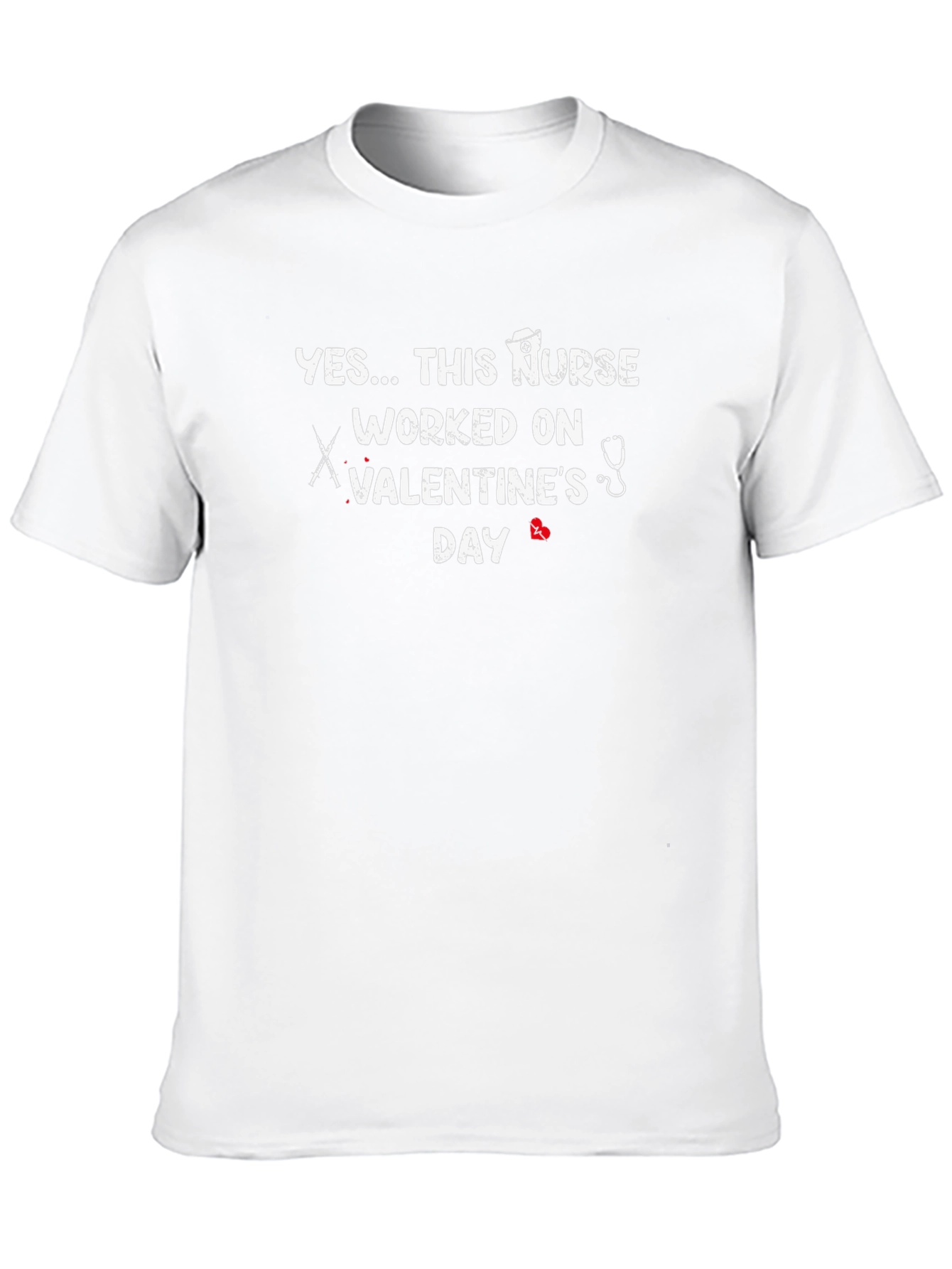 Nurse Valentines Day Black T-Shirt
