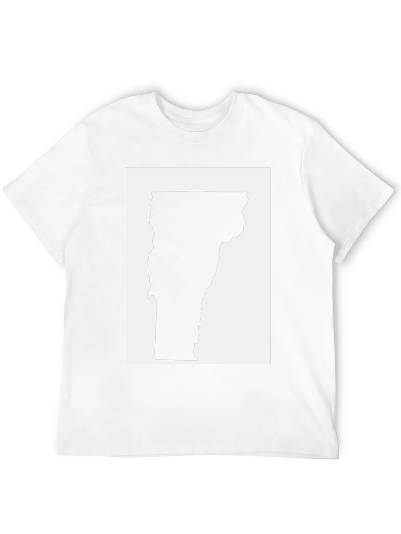 Vermont State Map T-Shirt - Black