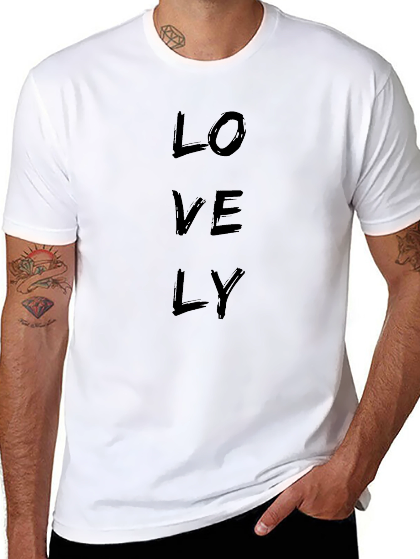 Mens Lovely Black Crew Neck T-Shirt