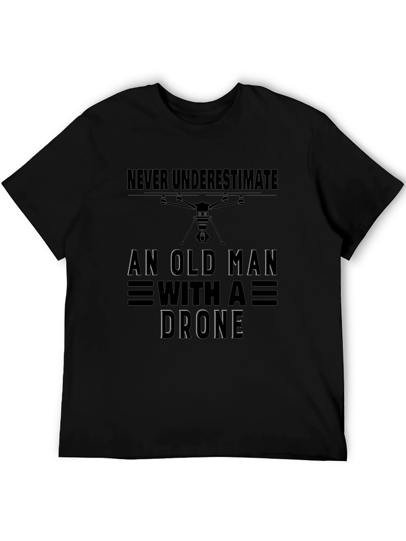 Old Man With A Drone T-Shirt