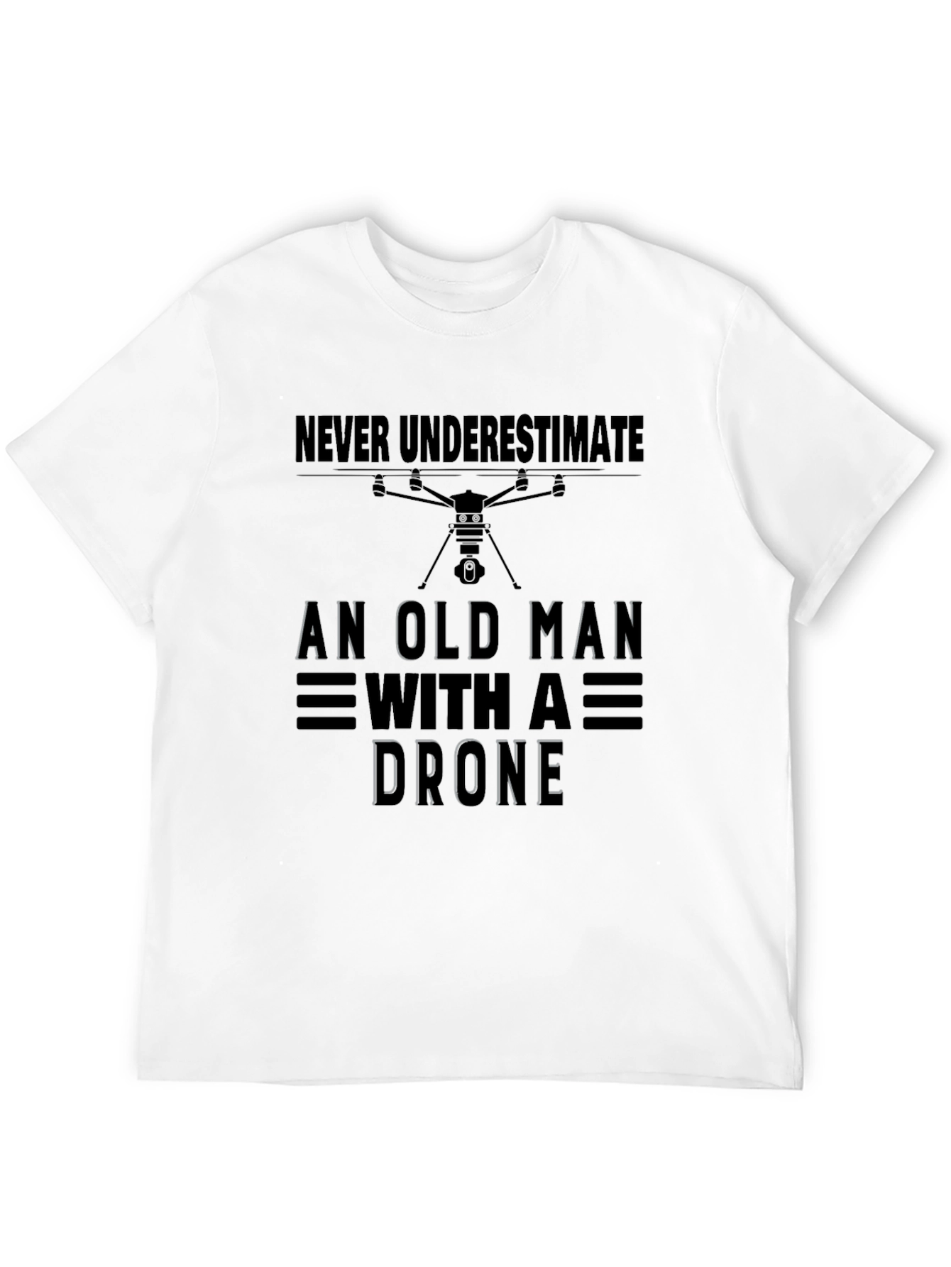 Old Man With A Drone T-Shirt