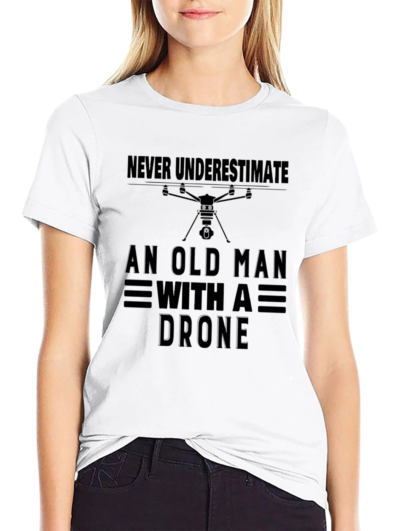 Old Man With A Drone T-Shirt
