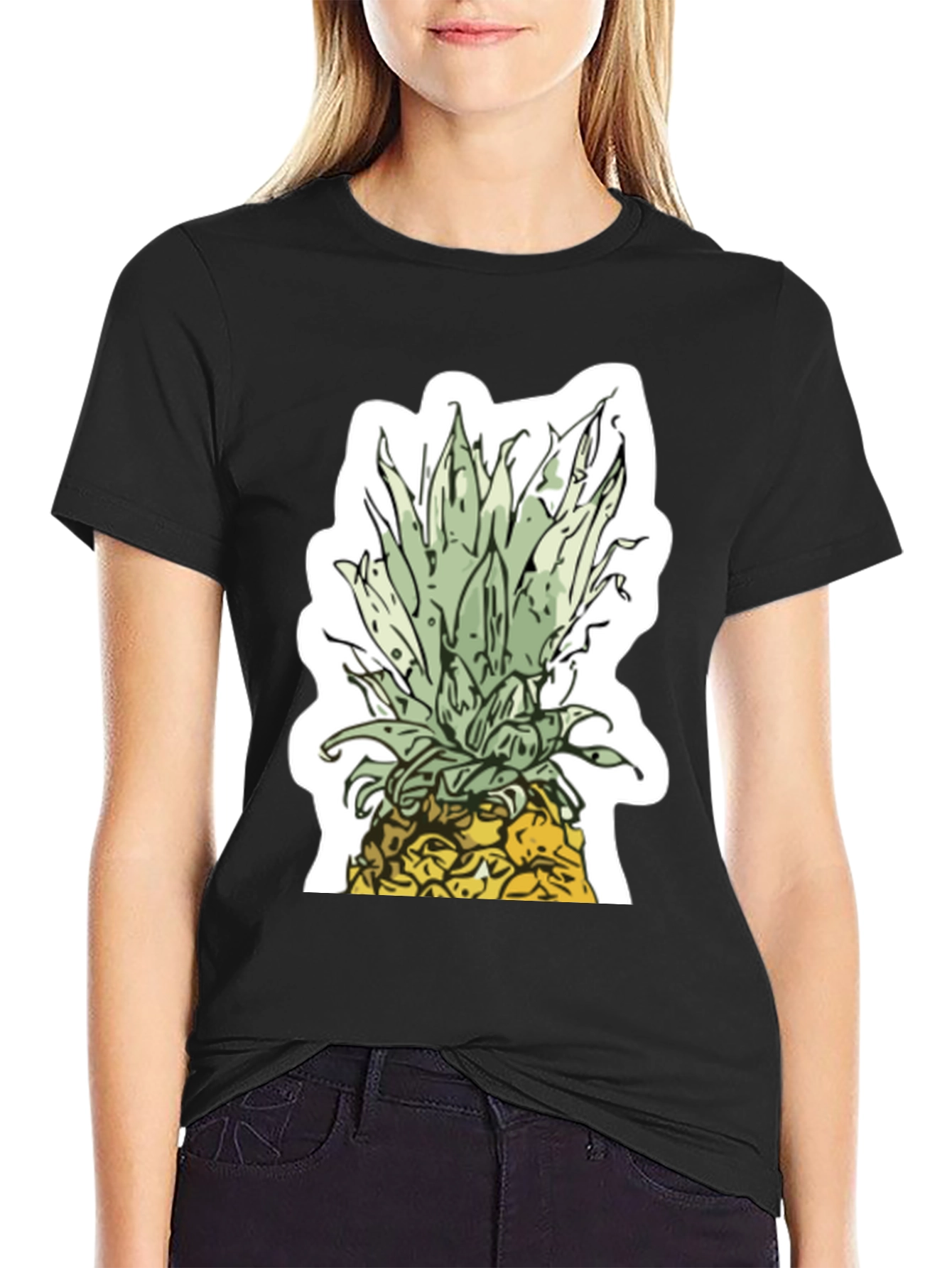 Pineapple Graphic Black T-Shirt | Tropical Summer Style