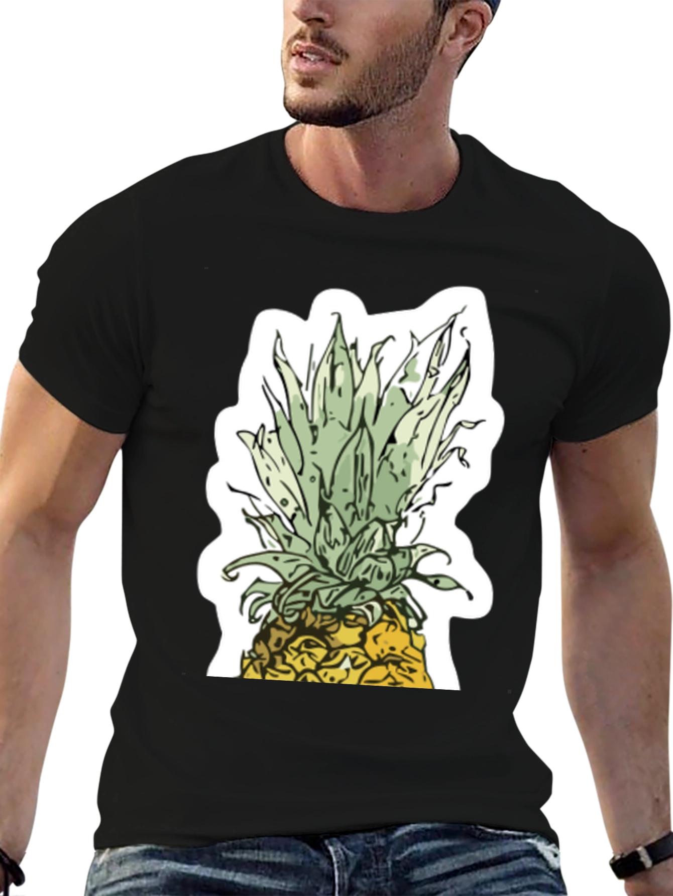 Pineapple Graphic Black T-Shirt | Tropical Summer Style