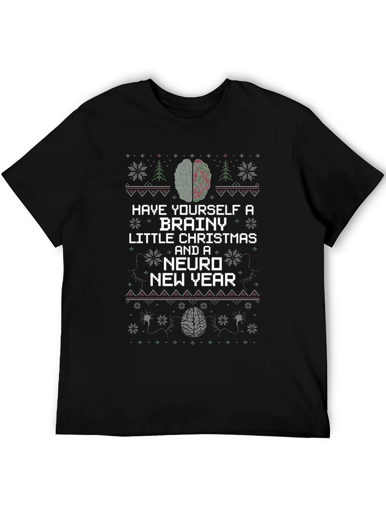 Brainy Christmas Neuro New Year T-Shirt