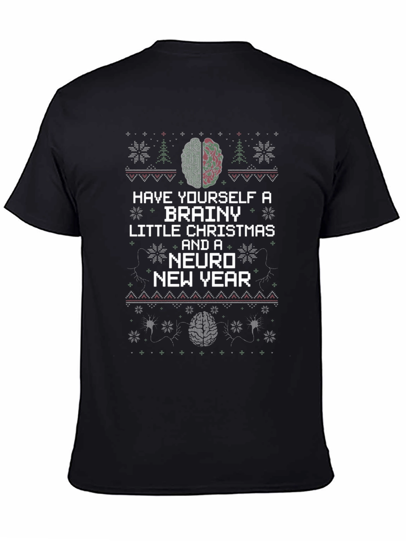 Brainy Christmas Neuro New Year T-Shirt