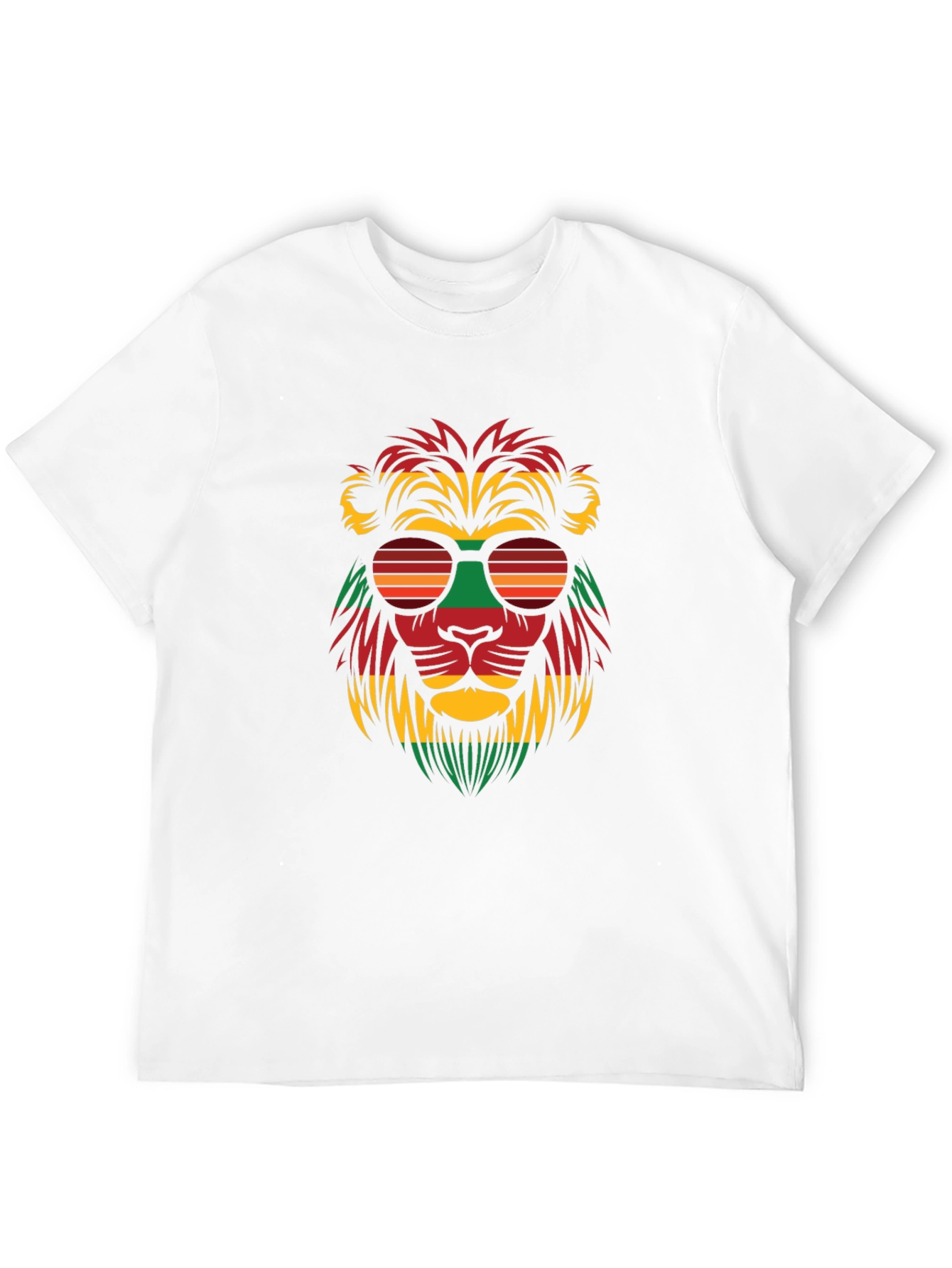 Cool Reggae Lion Graphic Tee - Black