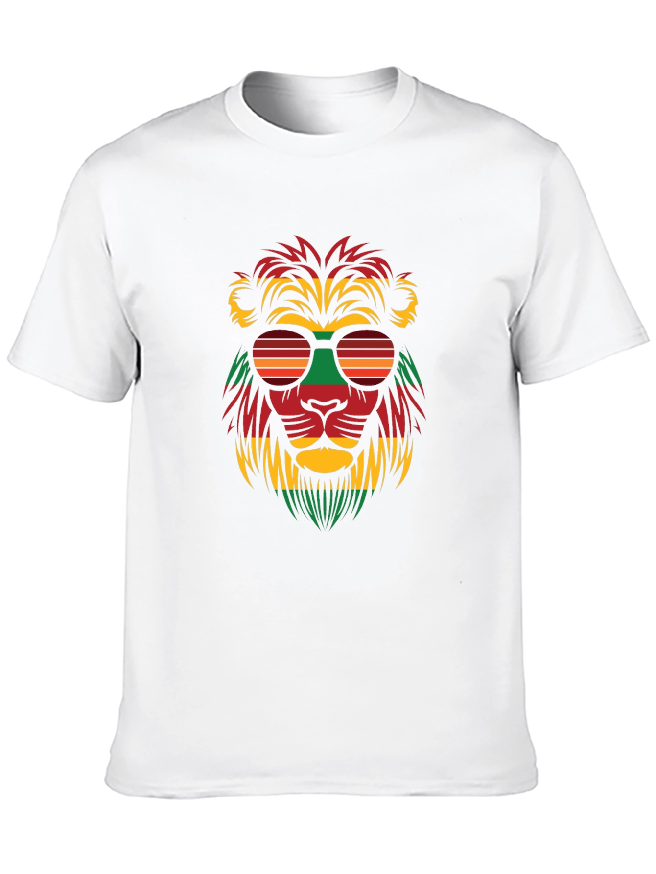 Cool Reggae Lion Graphic Tee - Black