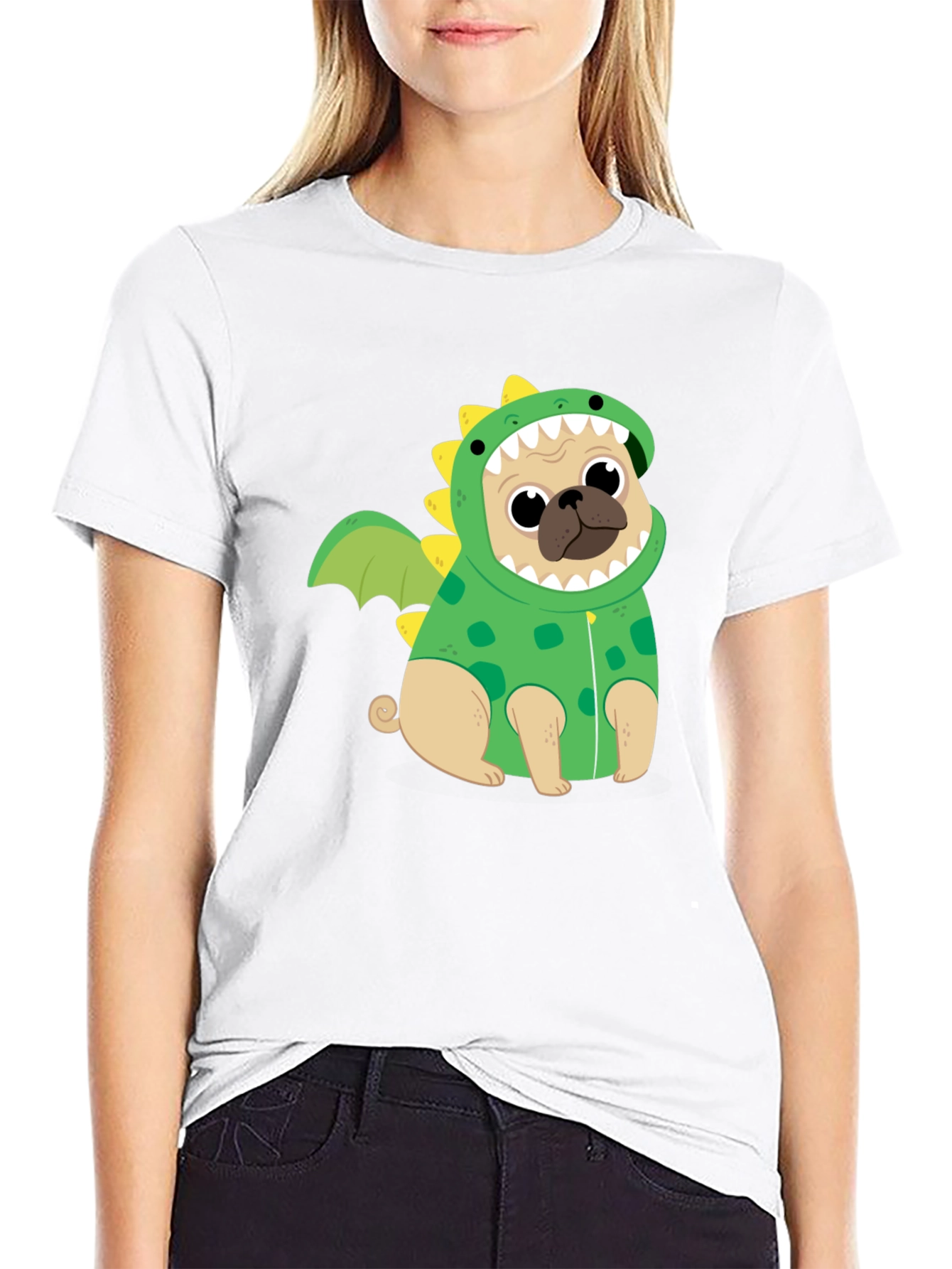 Pug Dinosaur Costume T-Shirt