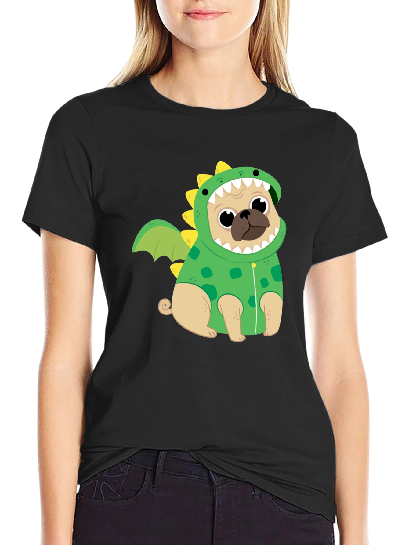 Pug Dinosaur Costume T-Shirt