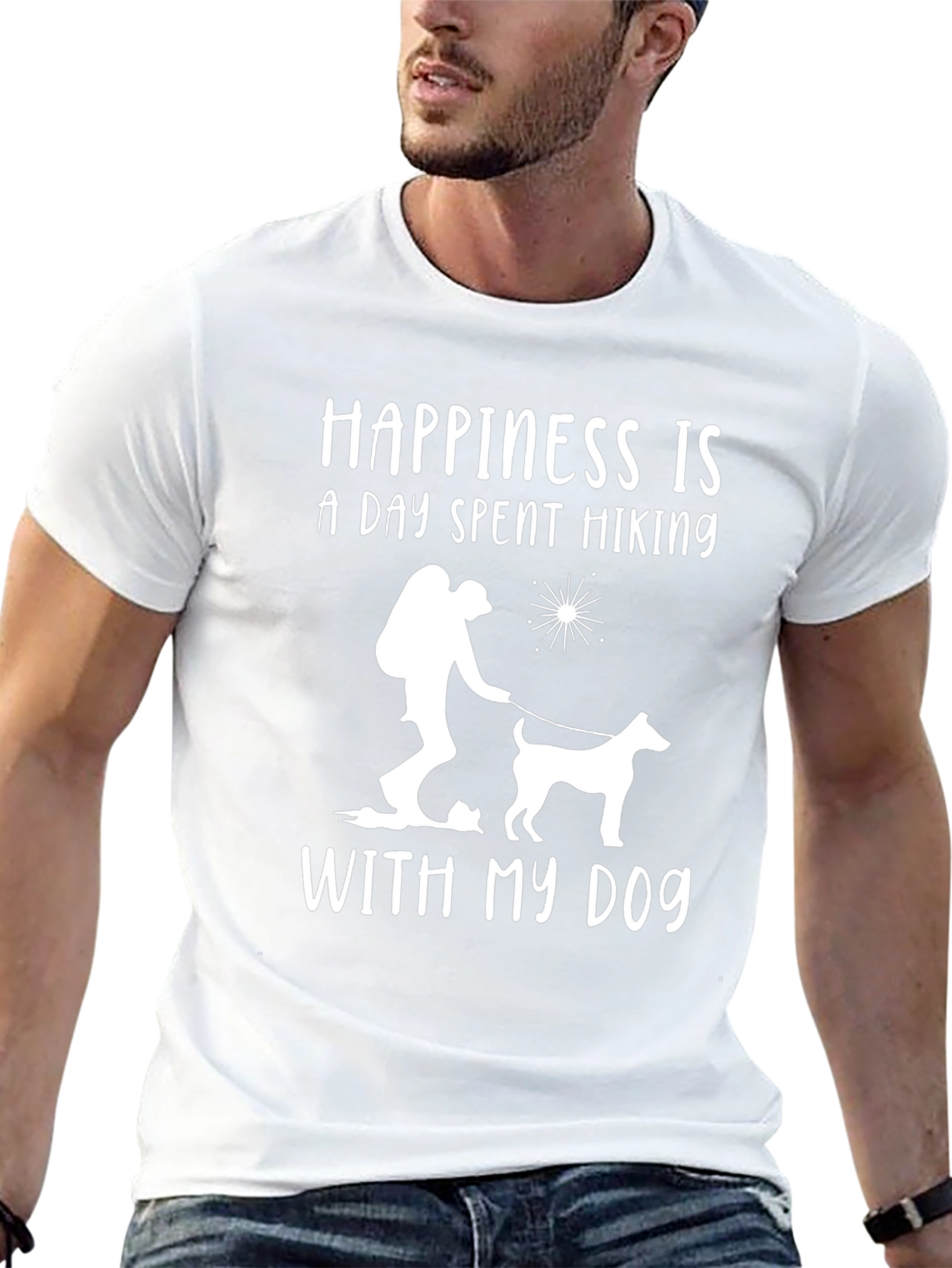 Happiness is Hiking with My Dog T-Shirt