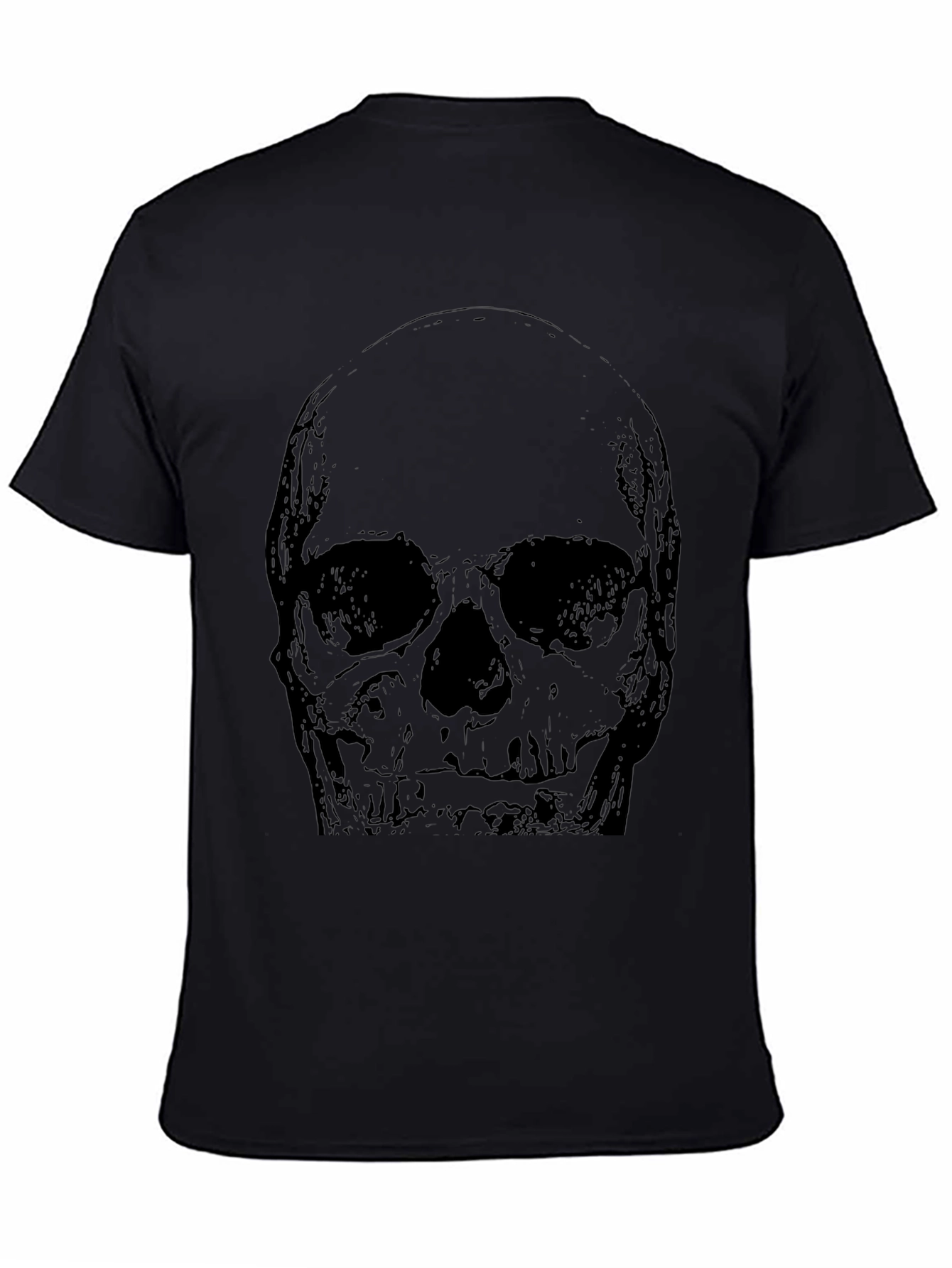 Skull Graphic Print Black T-Shirt