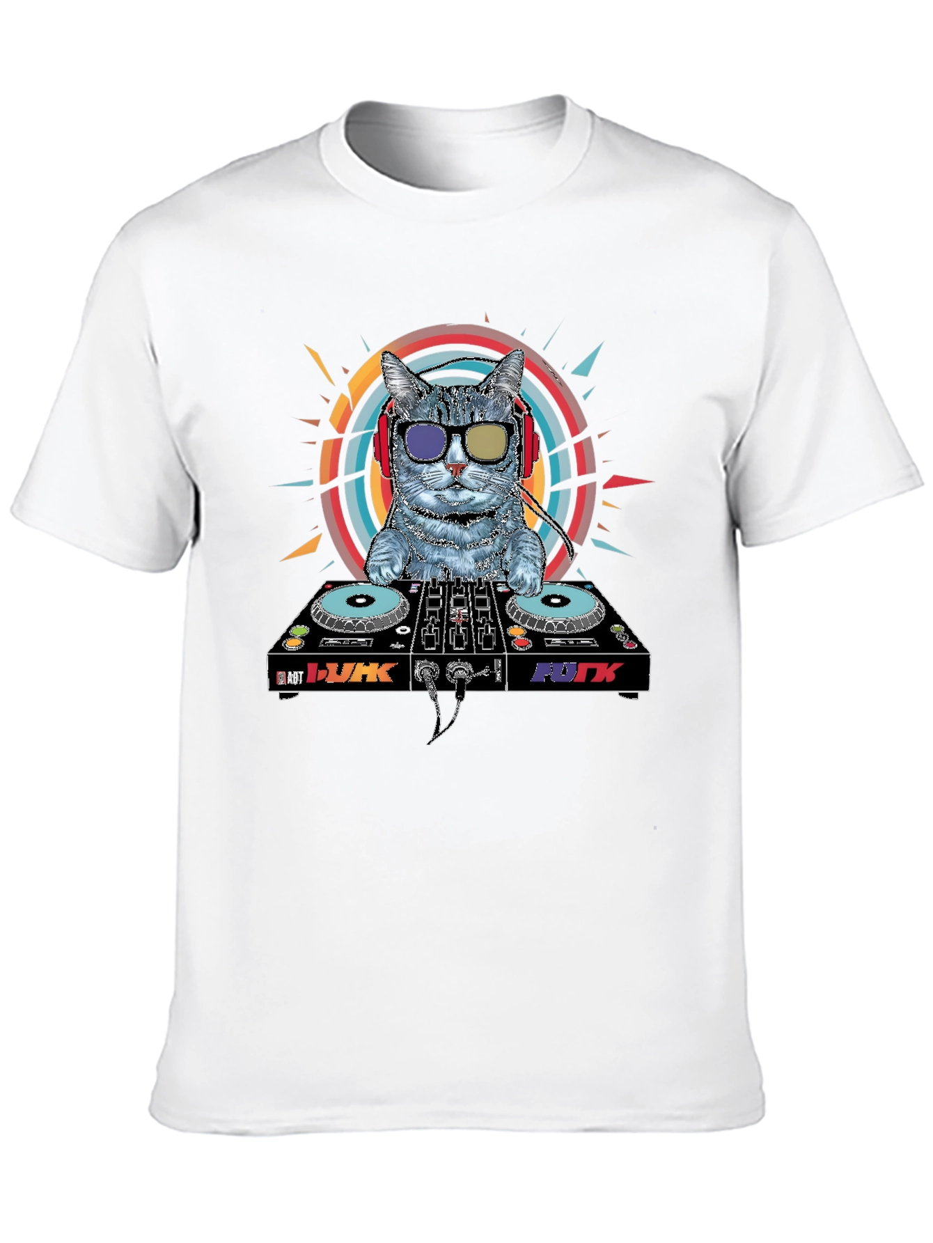 DJ Cat Graphic T-Shirt - Music Lover Apparel