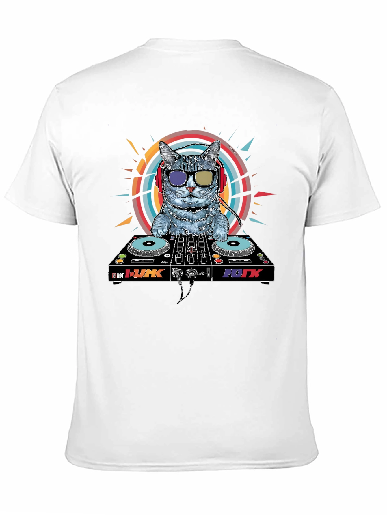 DJ Cat Graphic T-Shirt - Music Lover Apparel