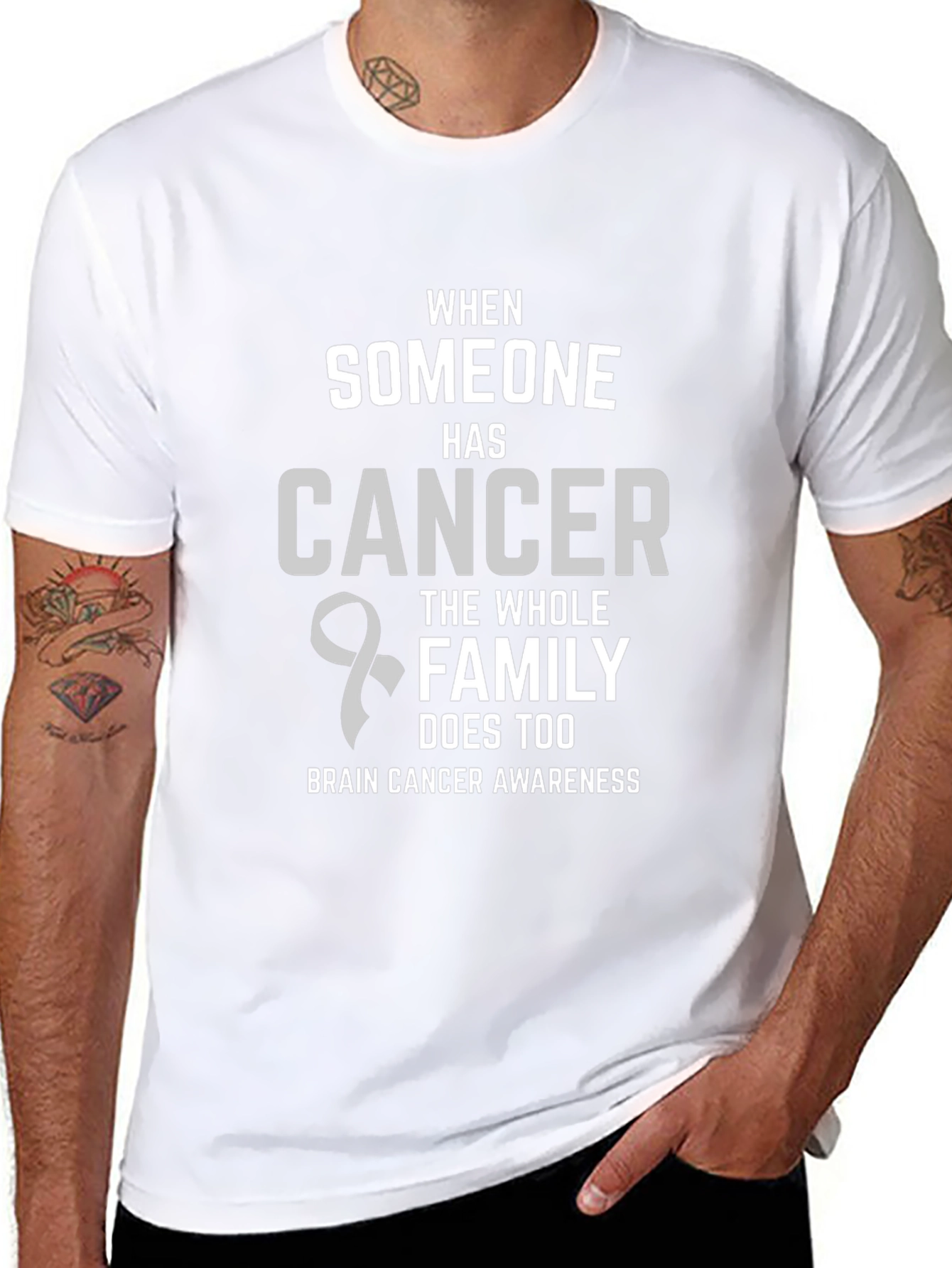 Brain Cancer Awareness T-Shirt - Family Support Tee