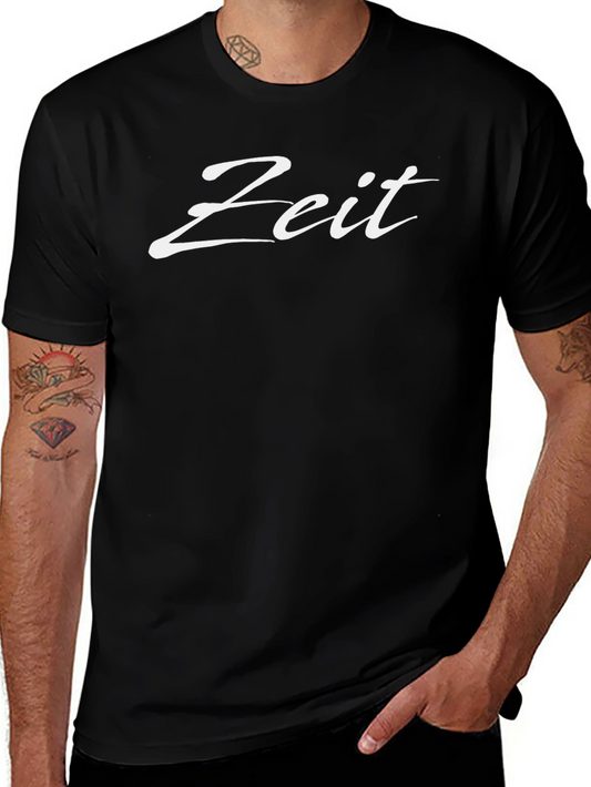 Zeit Graphic Tee - Stylish & Comfortable Black T-Shirt