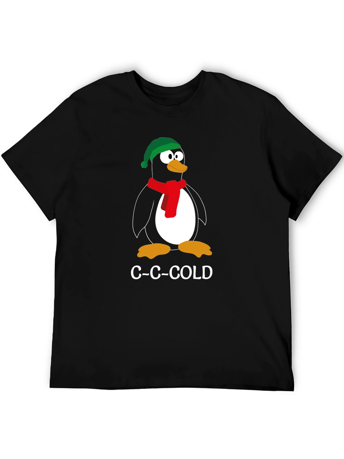C-C-Cold Penguin Graphic Tee - Winter Fun