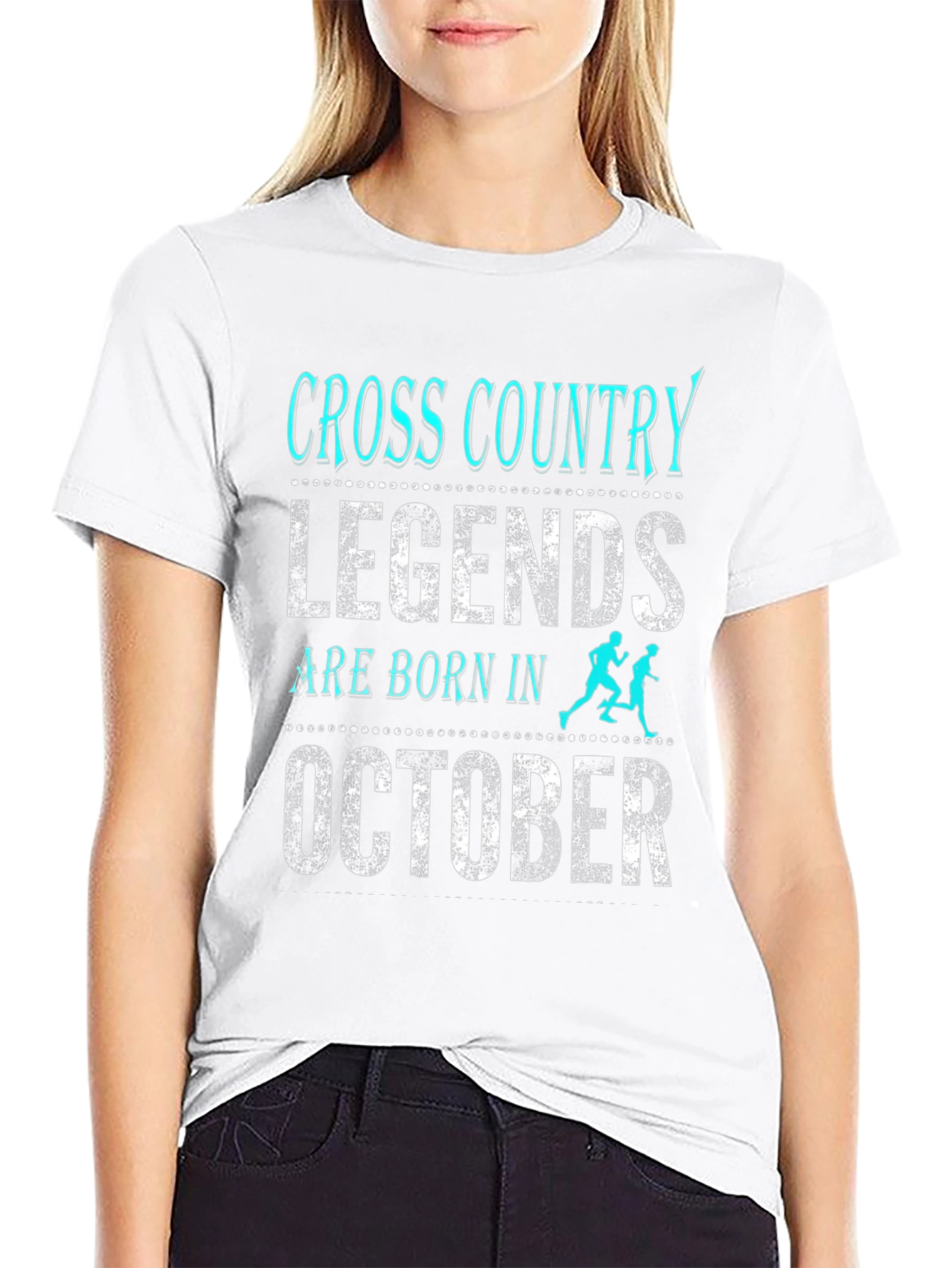 Cross Country Legends Born in October Black Tee