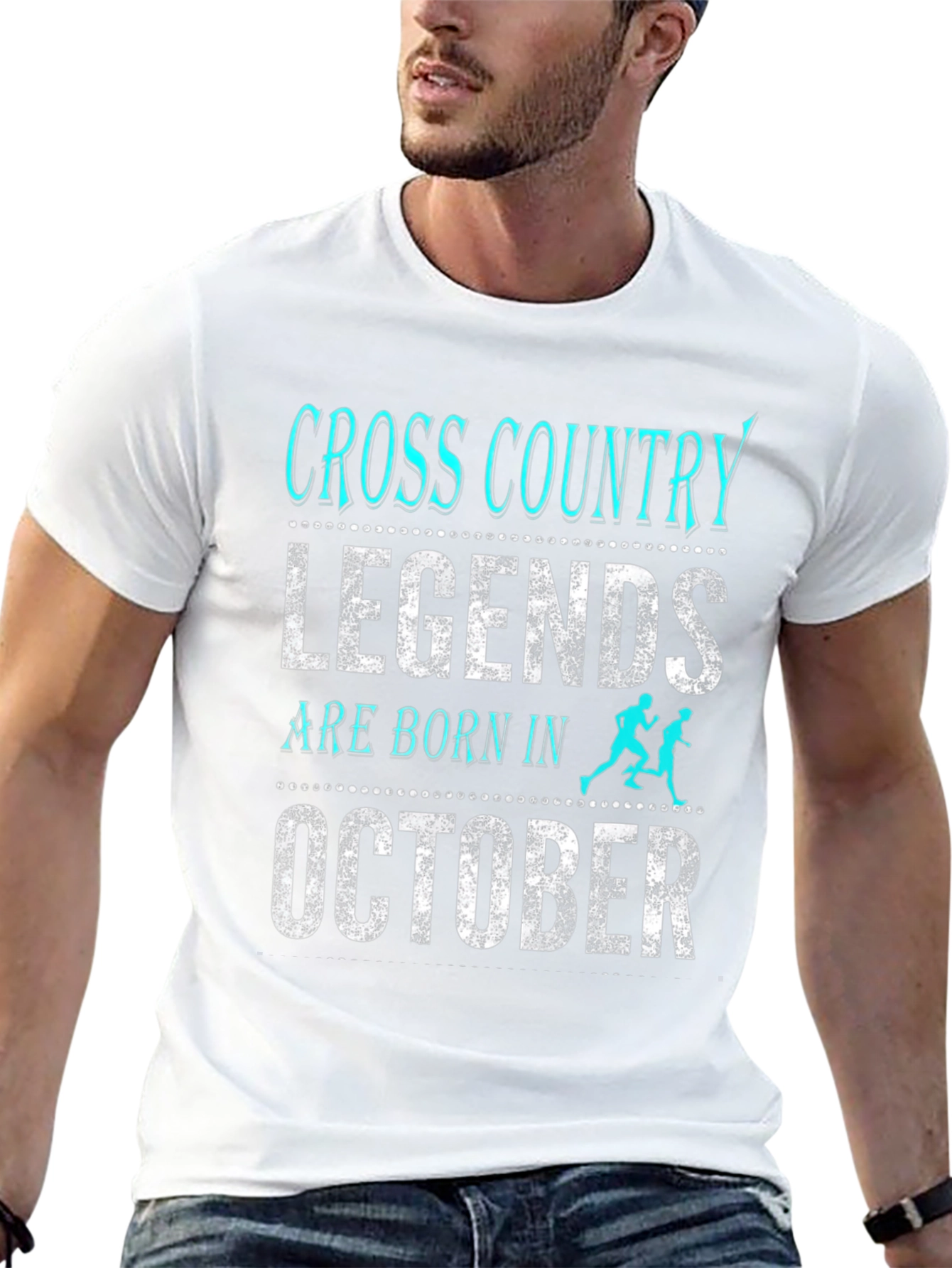 Cross Country Legends Born in October Black Tee