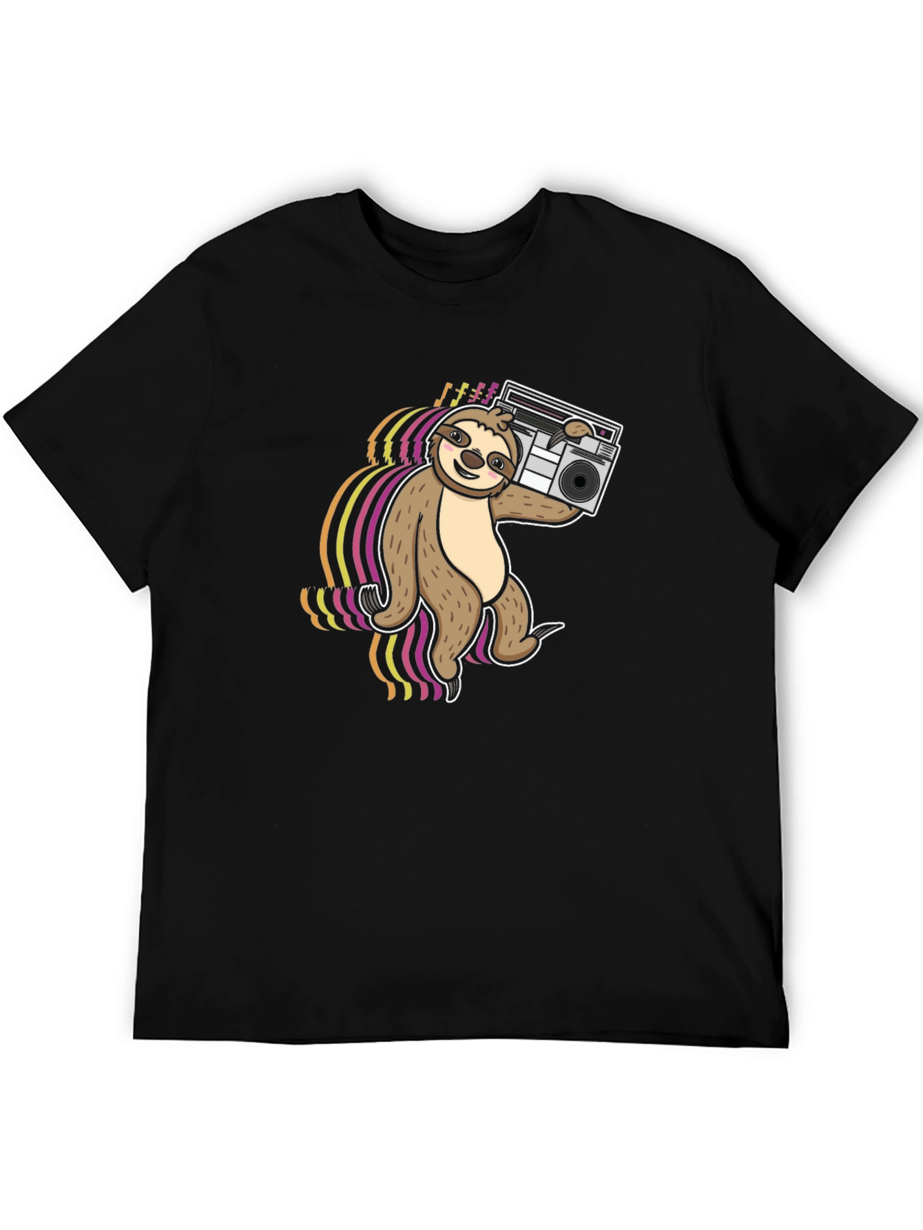 Sloth DJ T-Shirt - Black Graphic Tee