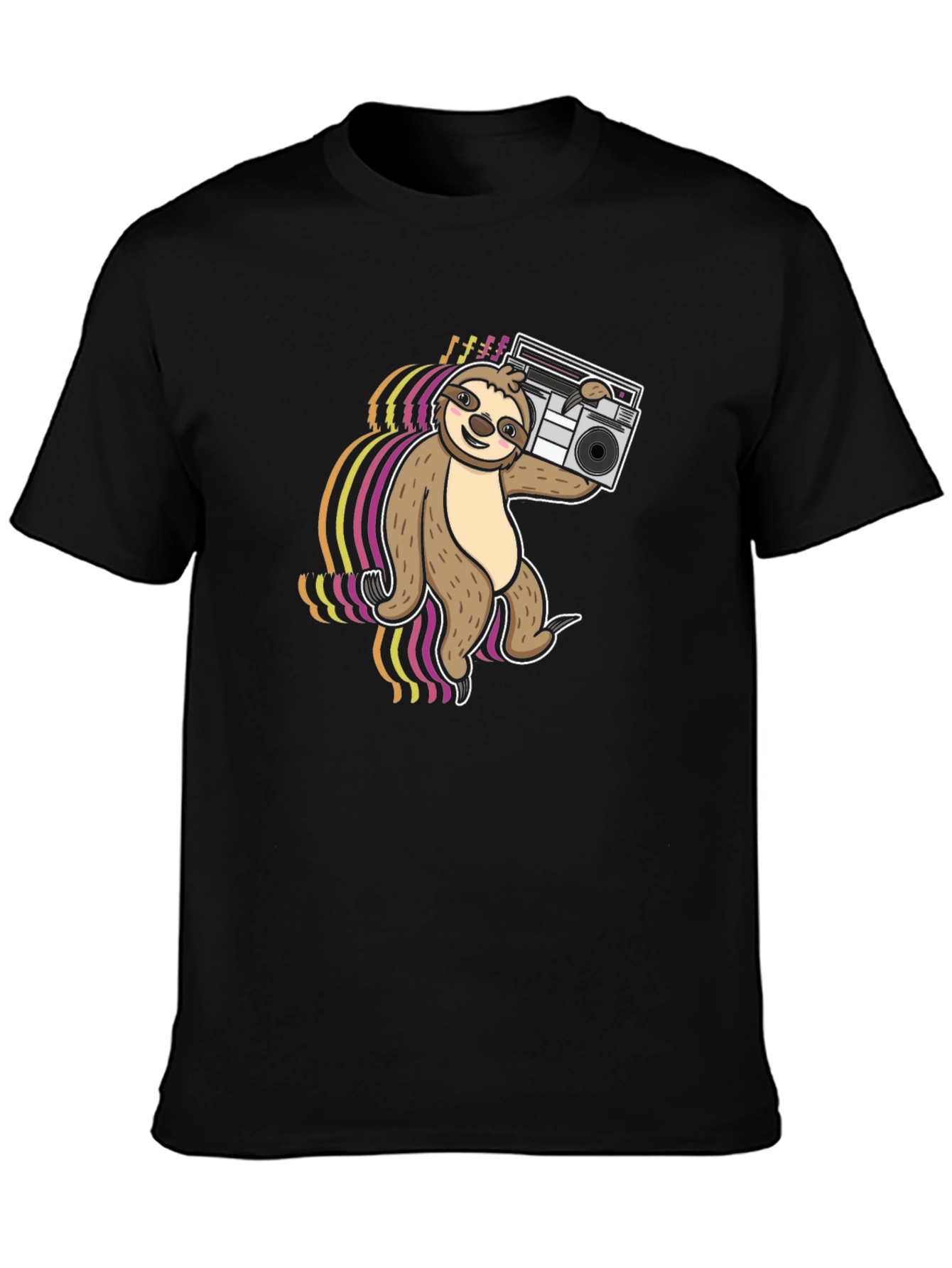 Sloth DJ T-Shirt - Black Graphic Tee