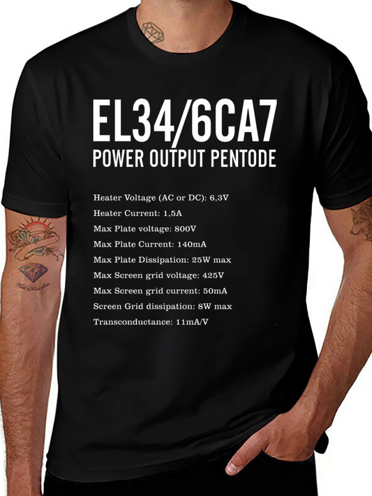 EL34/6CA7 Tube Specs T-Shirt