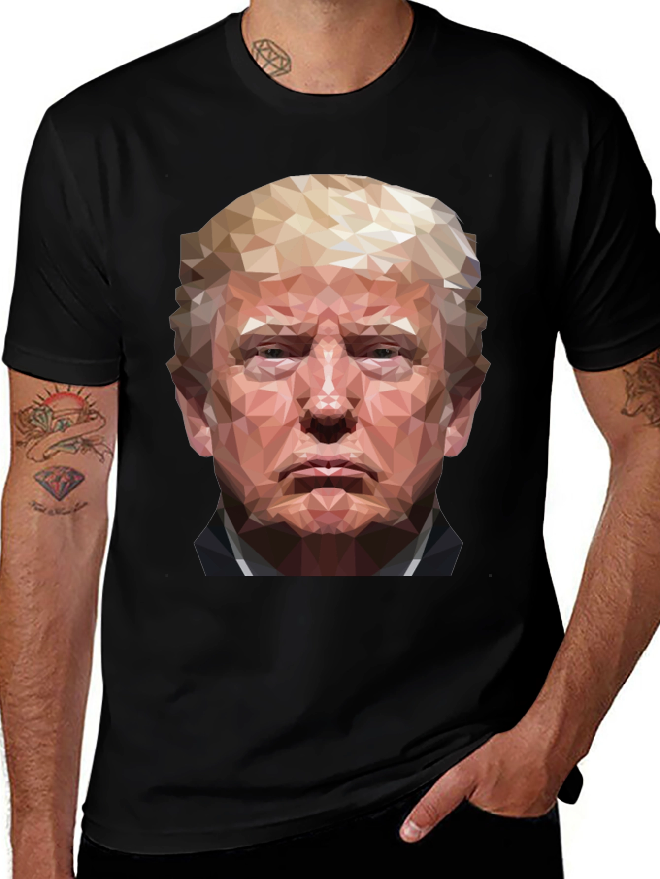 Trump Geometric Portrait T-Shirt