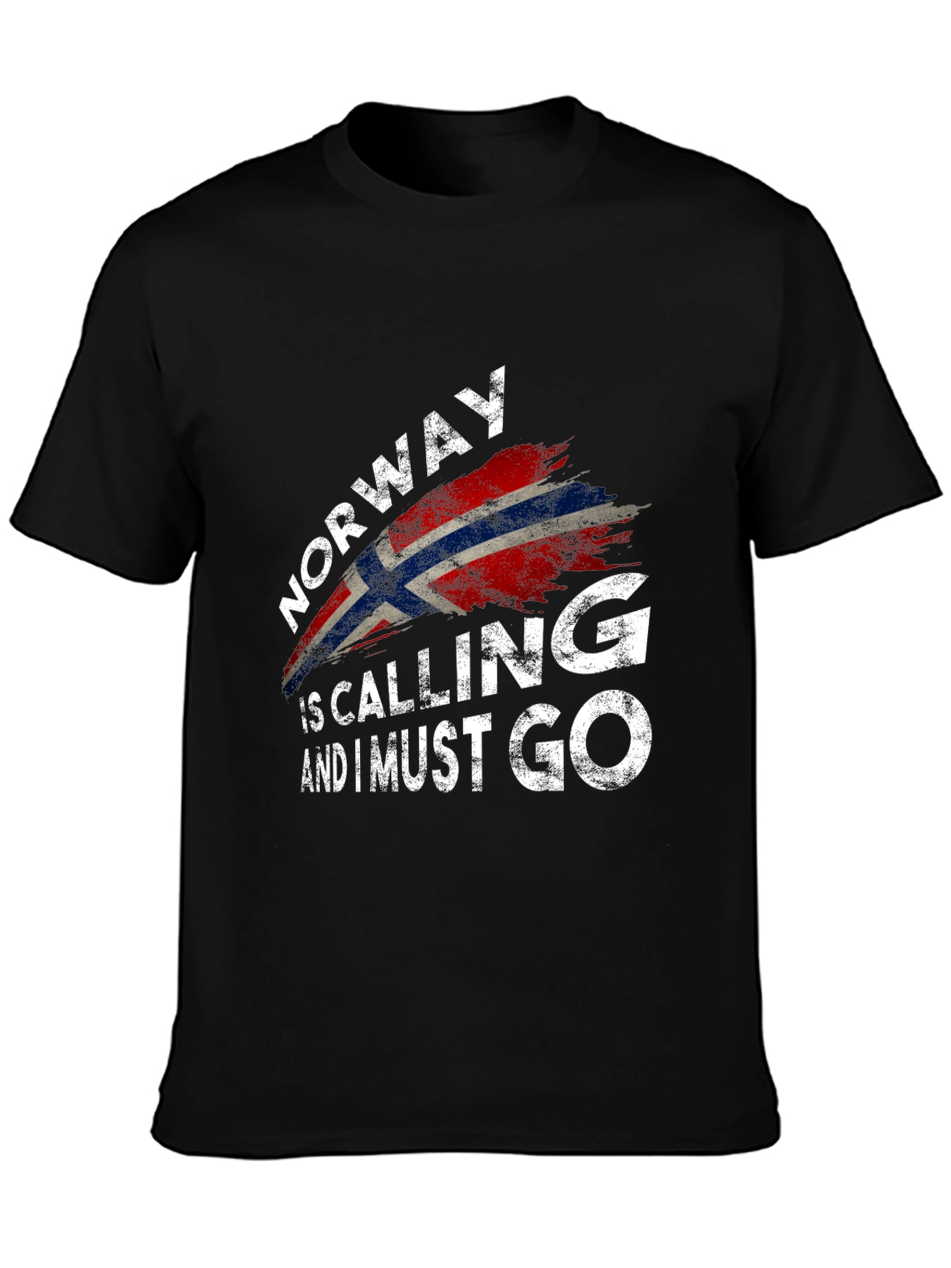 Norway Calling T-Shirt - Black Crew Neck Tee