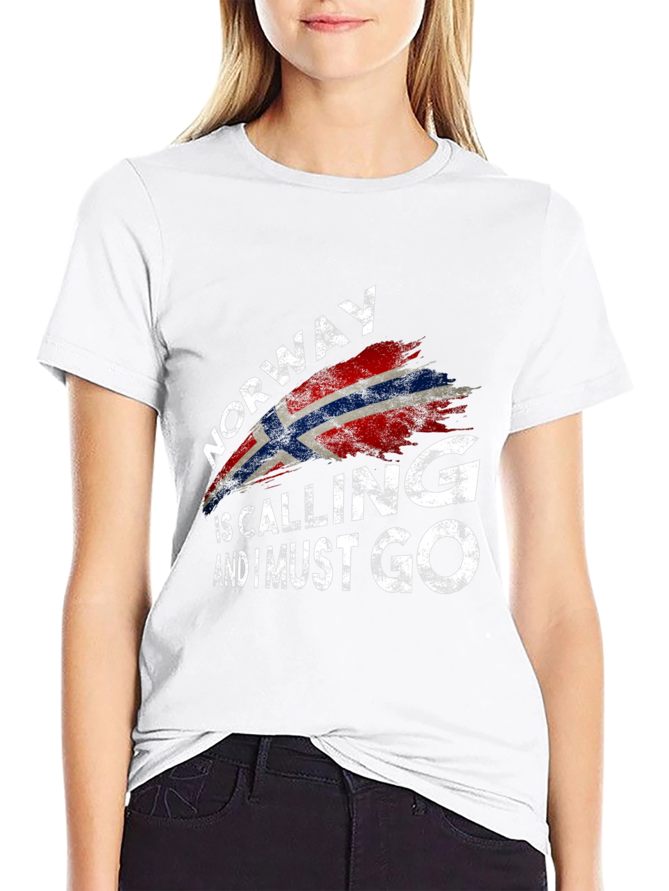 Norway Calling T-Shirt - Black Crew Neck Tee