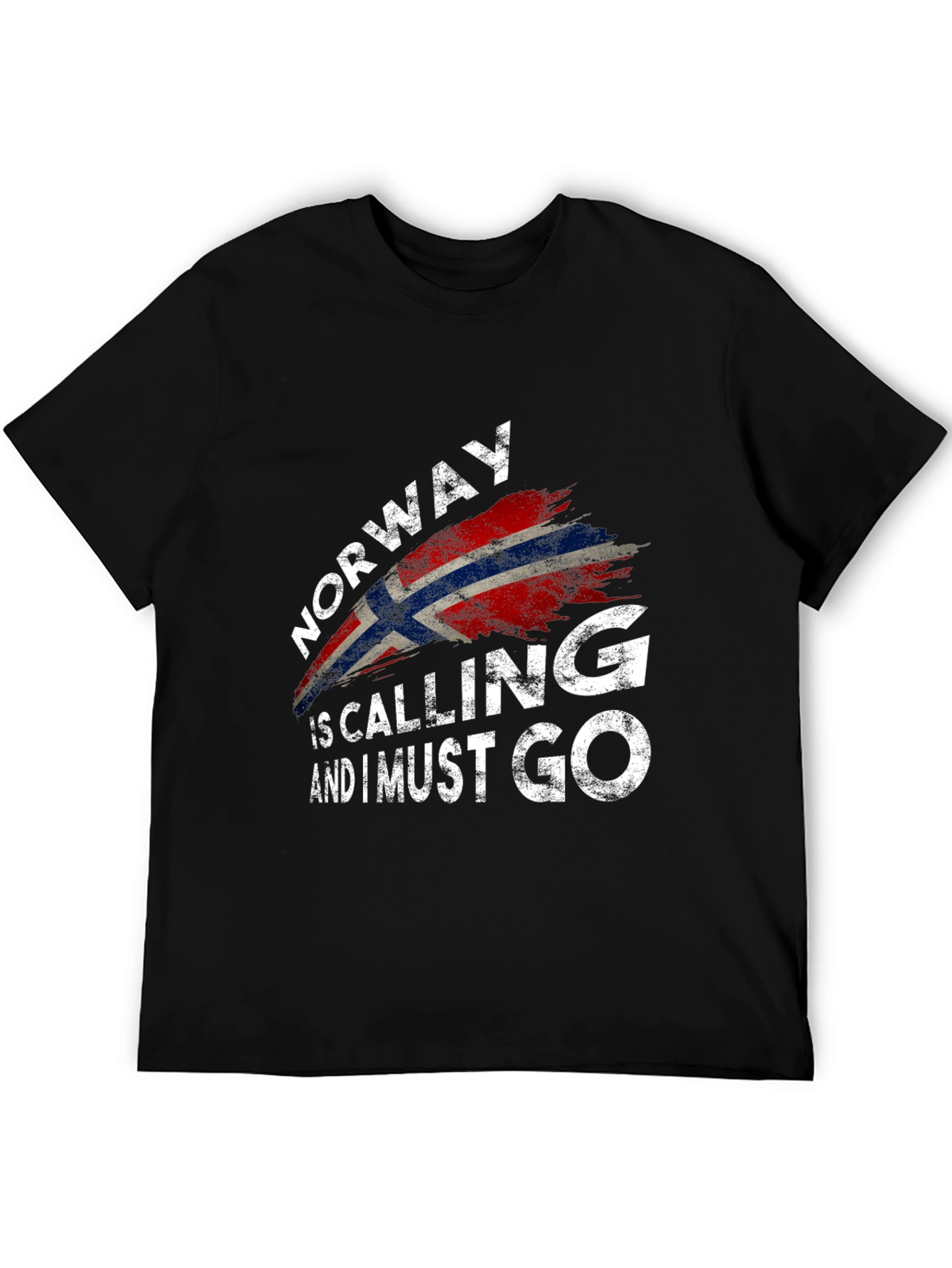 Norway Calling T-Shirt - Black Crew Neck Tee