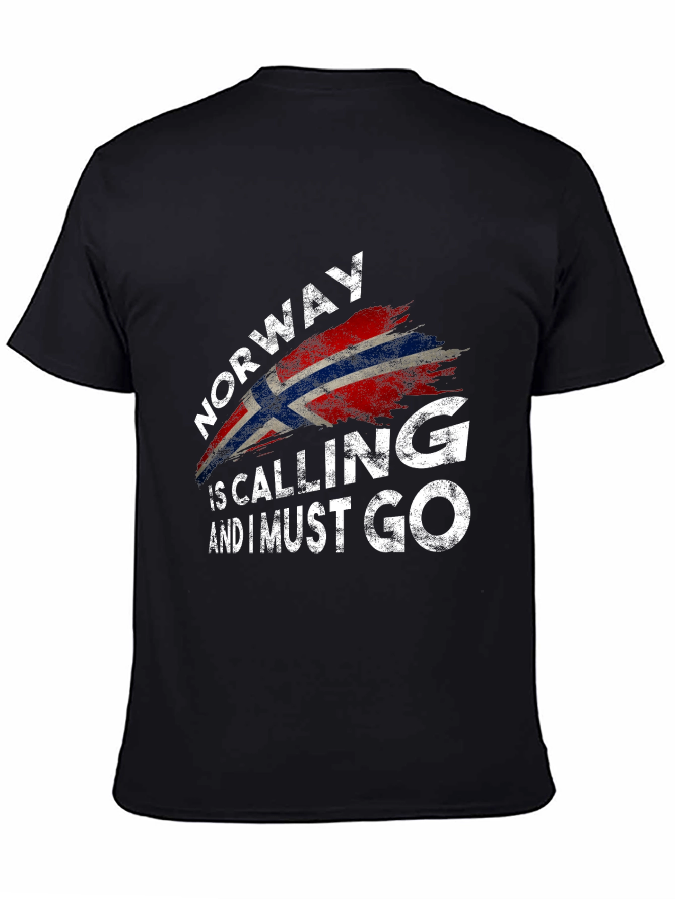 Norway Calling T-Shirt - Black Crew Neck Tee