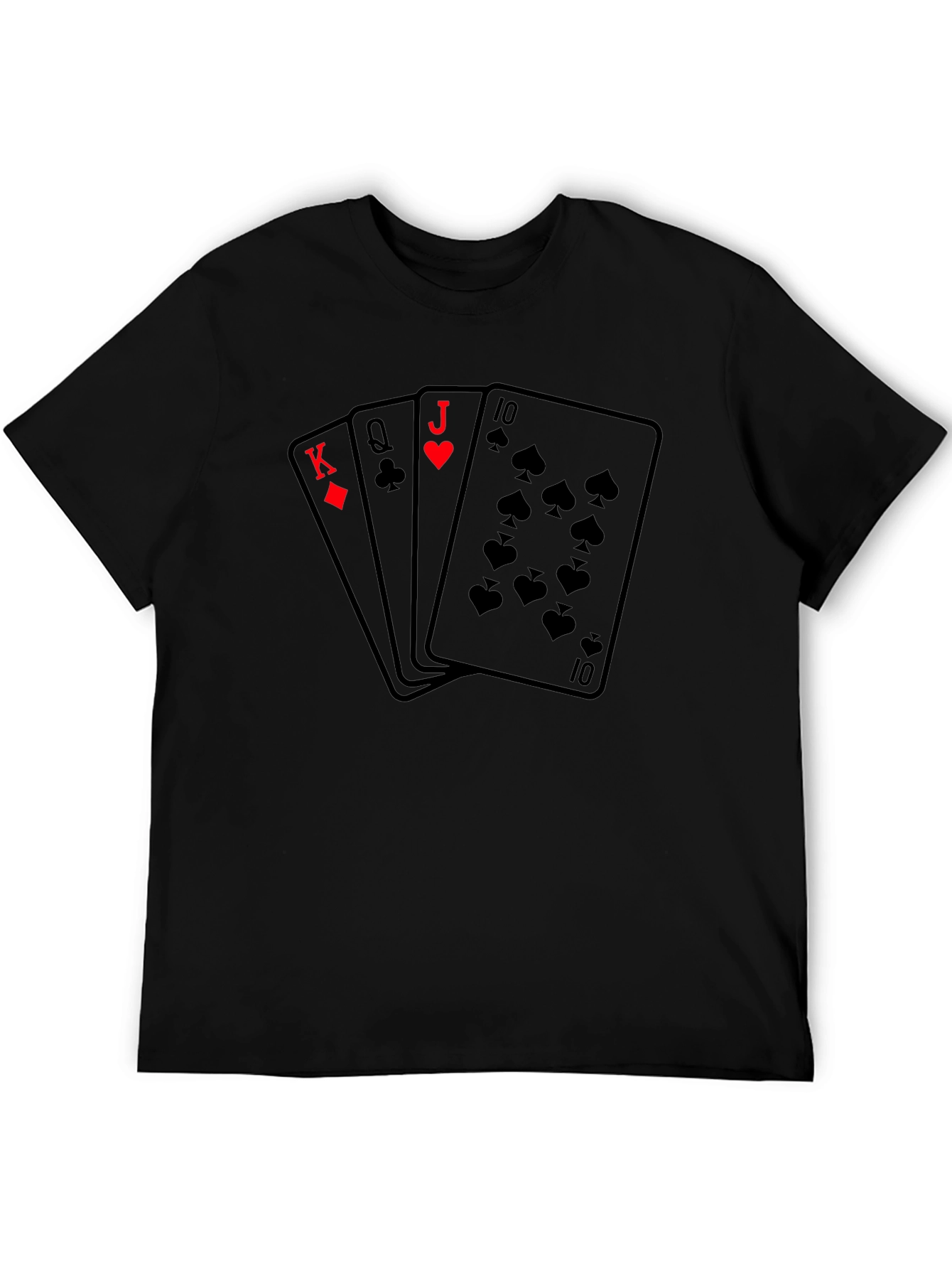 Poker Hand T-Shirt - Royal Flush Design