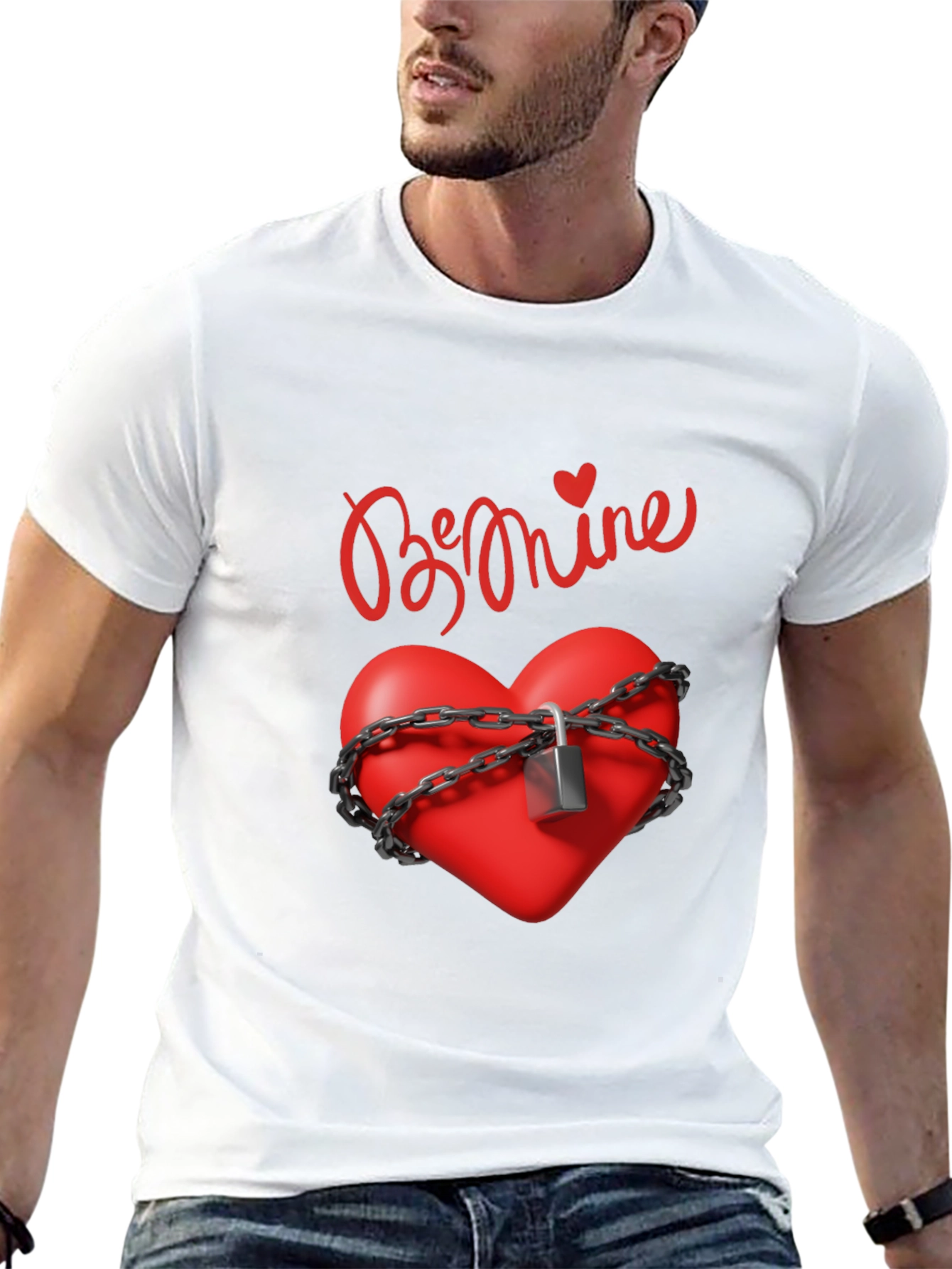 Locked Heart Valentines Day Graphic Tee