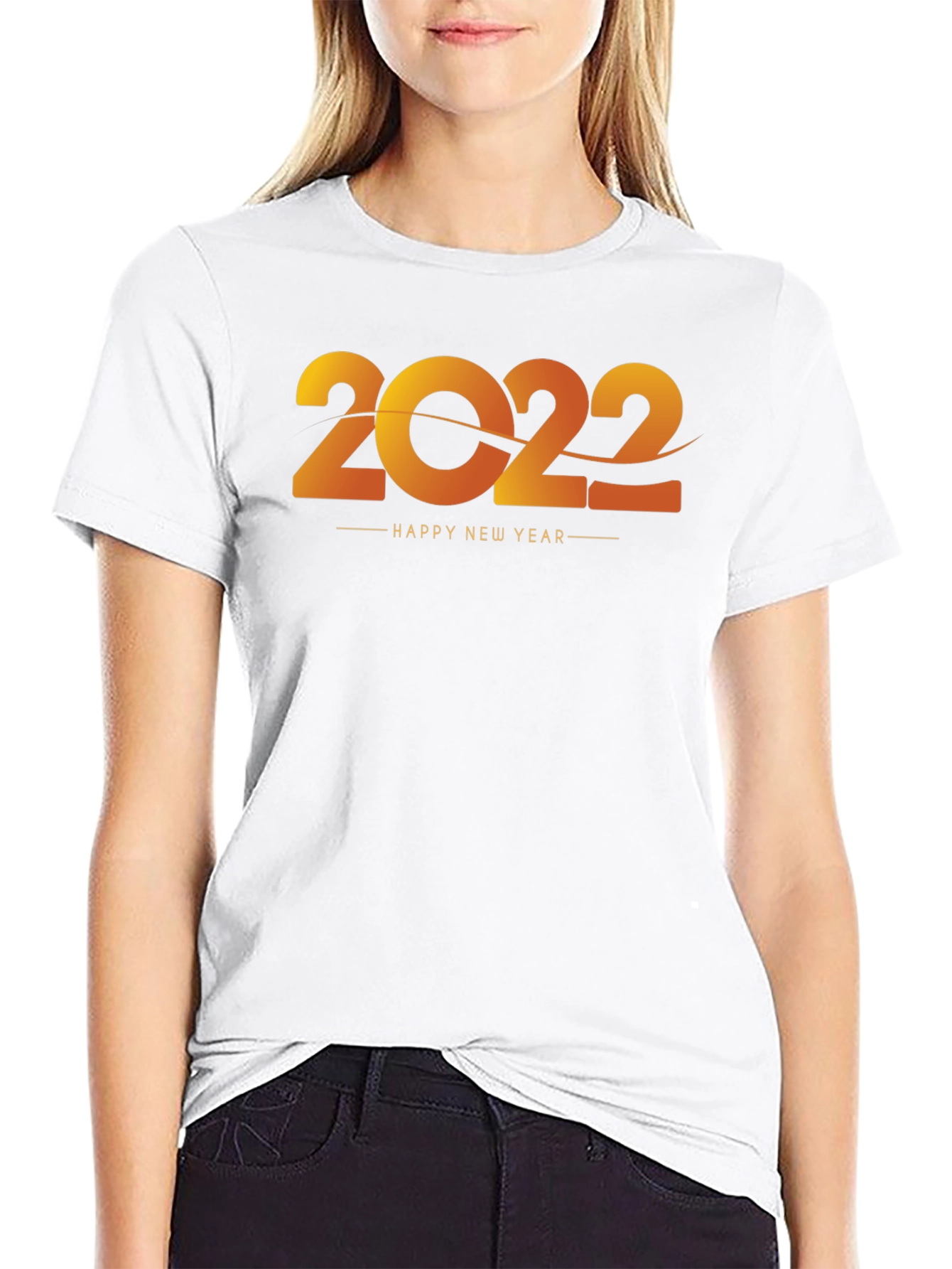 Happy New Year 2022 Black T-Shirt